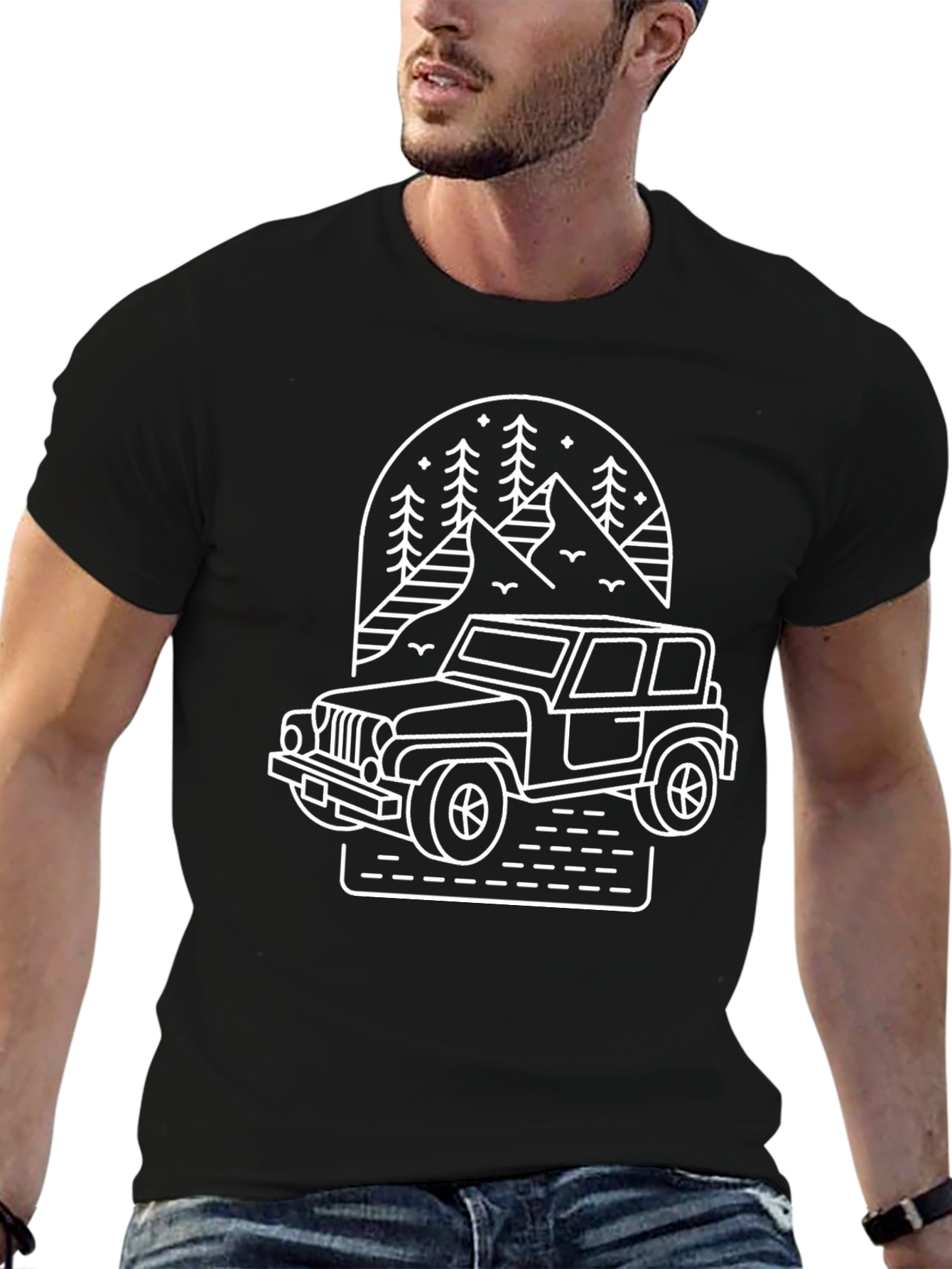 Off-Road Adventure Tee - Mountain Jeep Design
