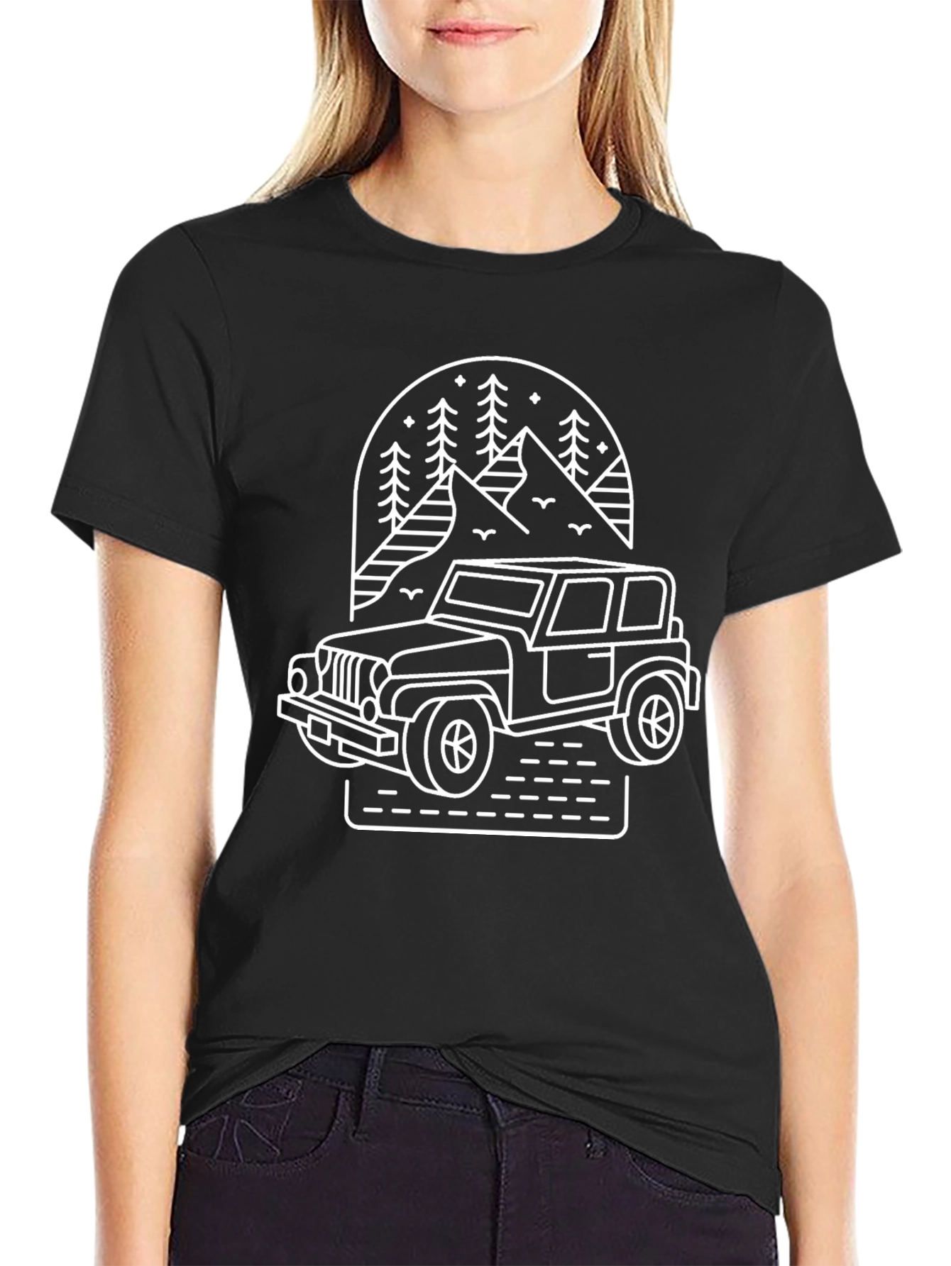 Off-Road Adventure Tee - Mountain Jeep Design