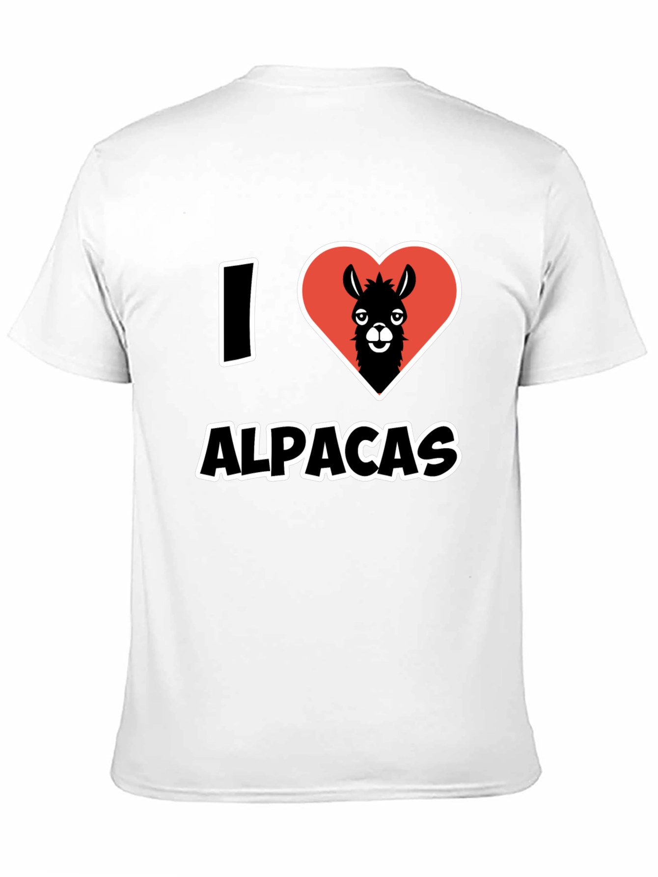 I Heart Alpacas Black T-Shirt