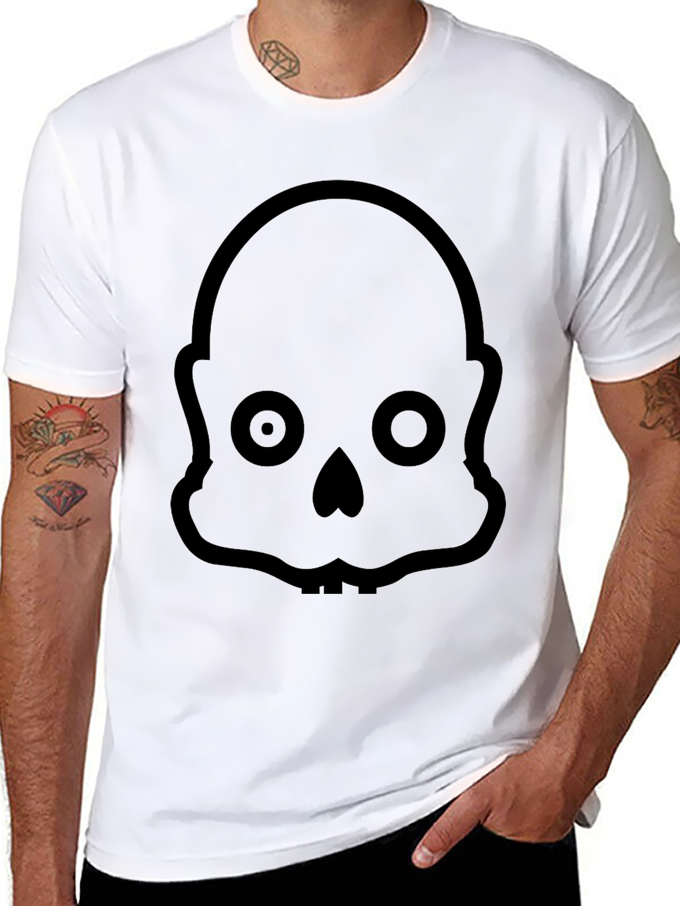 Skull Graphic Black T-Shirt for Men