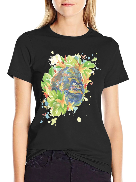 Gorilla Watercolor Graphic Tee - Mens Black T-Shirt