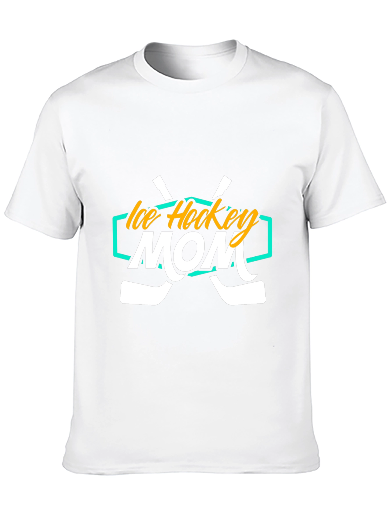 Ice Hockey Mom Graphic Tee - Black Cotton T-Shirt