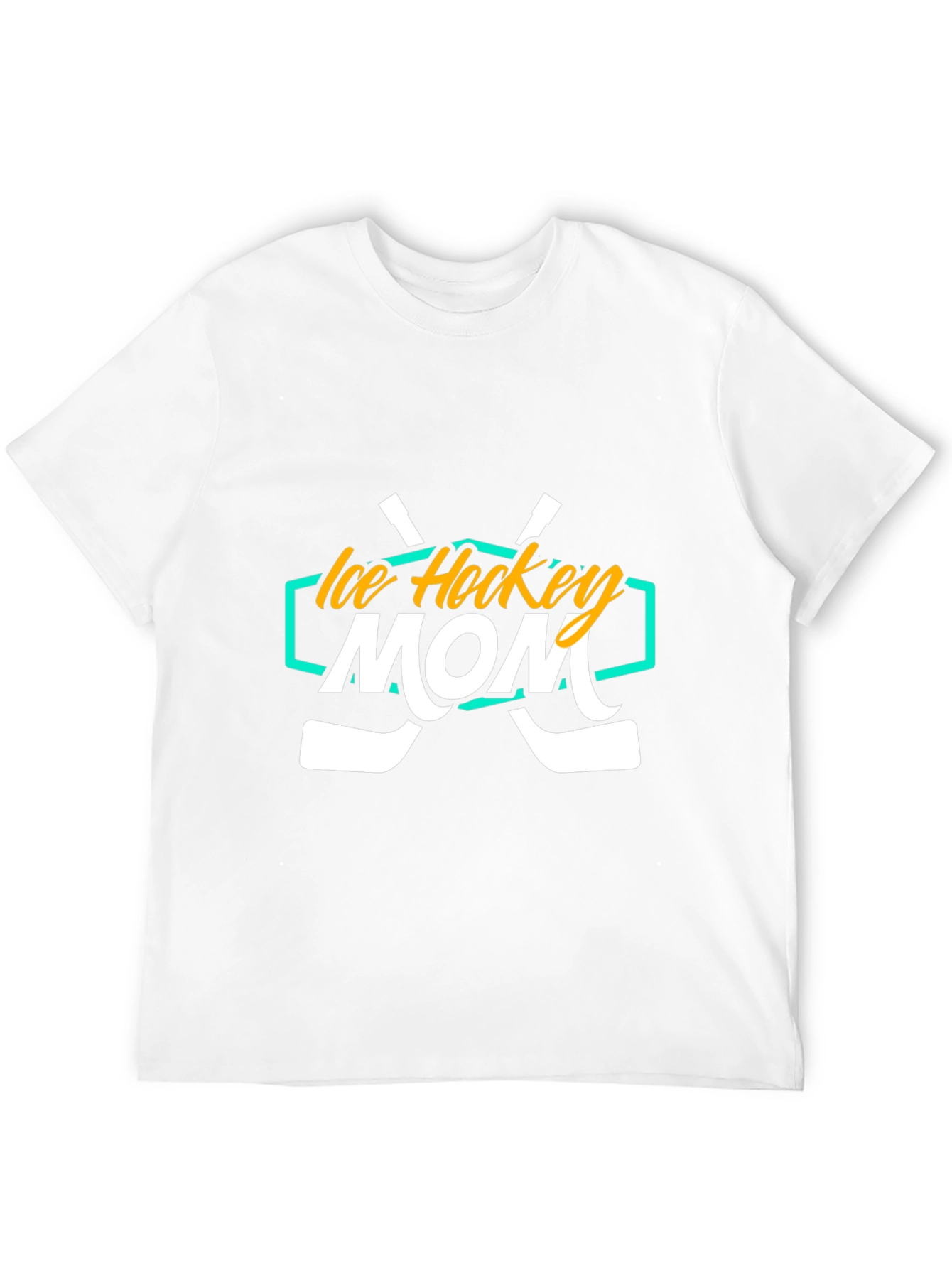 Ice Hockey Mom Graphic Tee - Black Cotton T-Shirt