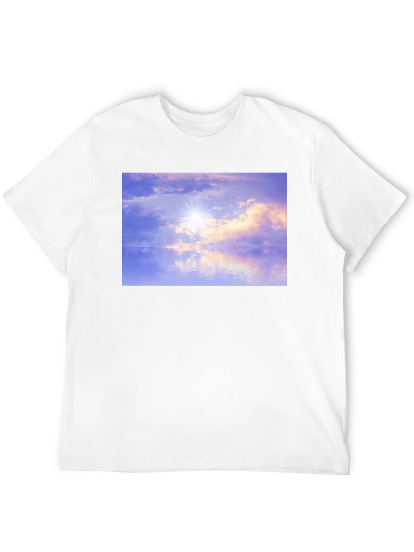 Sunset Reflections Graphic Tee - Soft Black Cotton