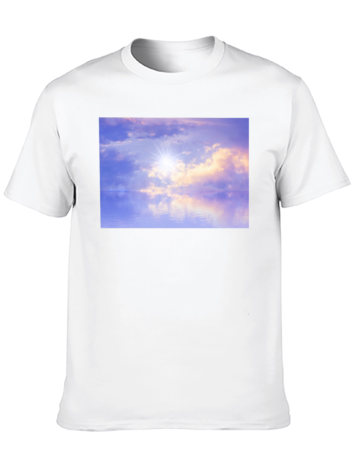 Sunset Reflections Graphic Tee - Soft Black Cotton