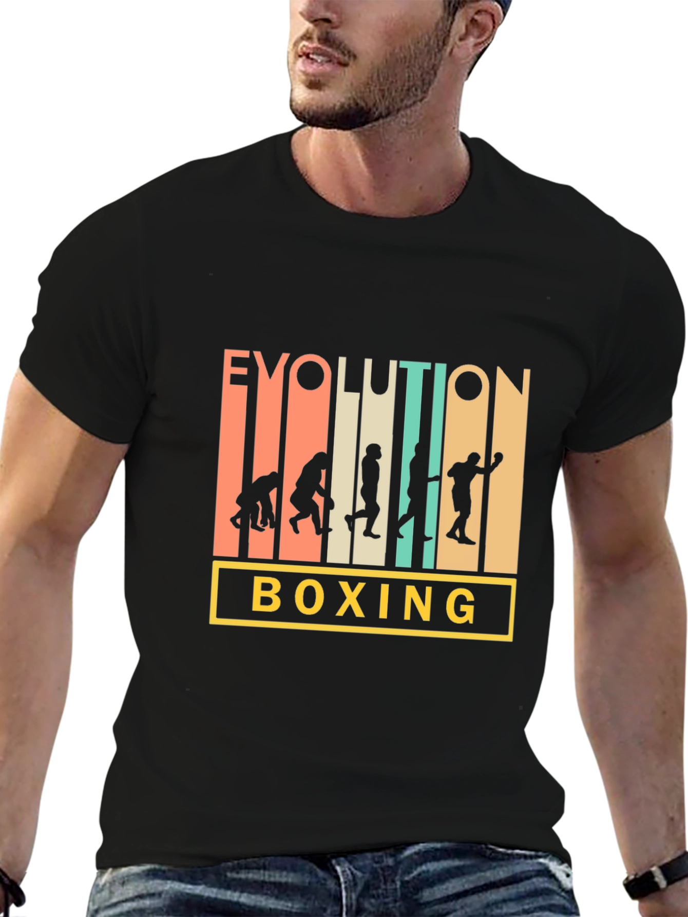 Evolution of Boxing Mens T-Shirt