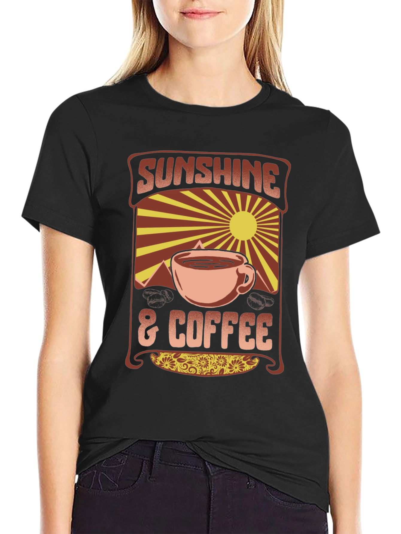 Sunshine & Coffee Graphic Tee - Comfort Fit