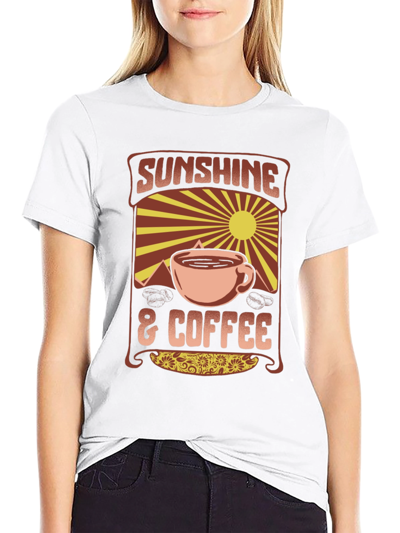 Sunshine & Coffee Graphic Tee - Comfort Fit