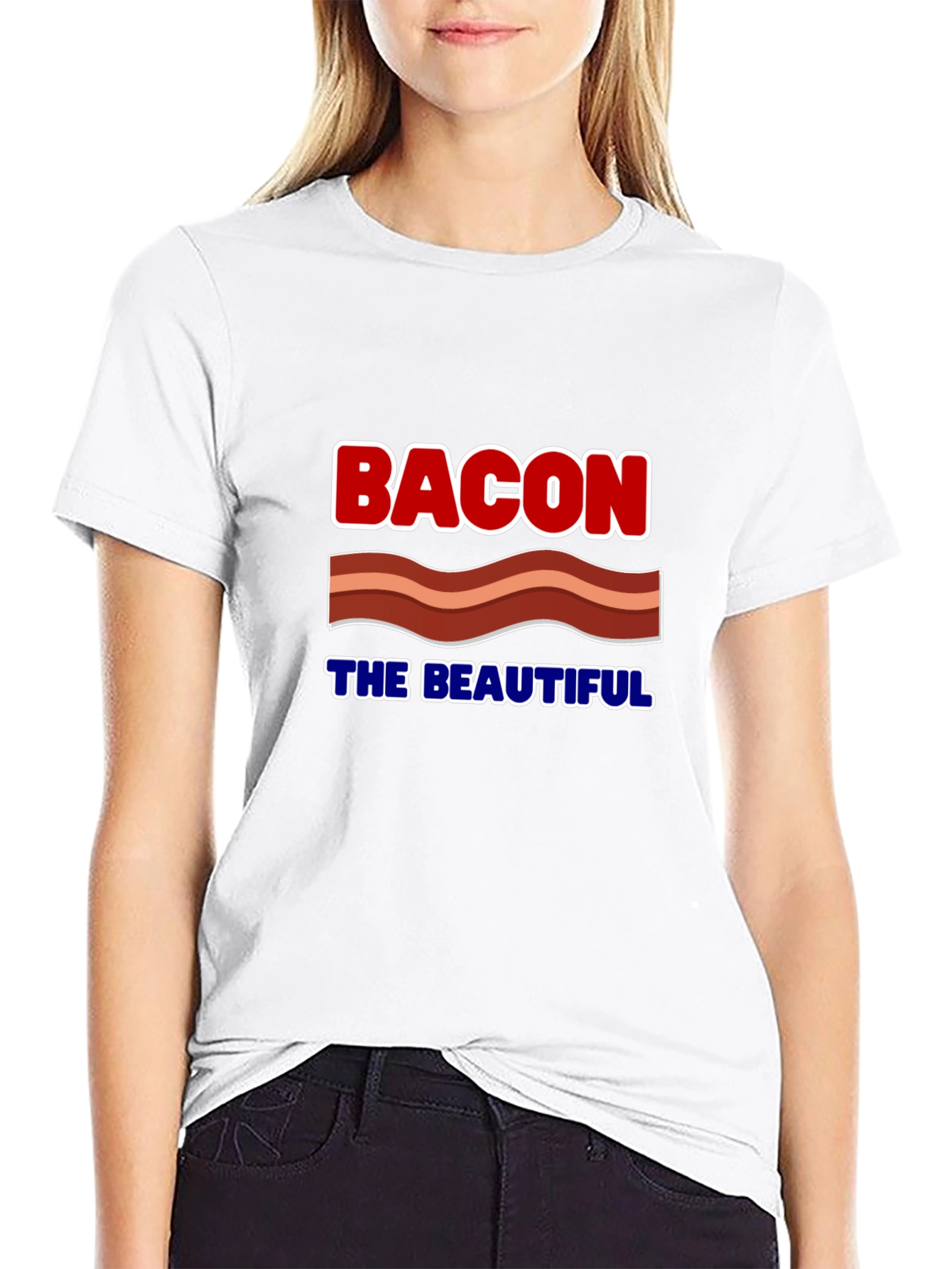 Bacon The Beautiful Graphic Tee - Funny Food Shirt