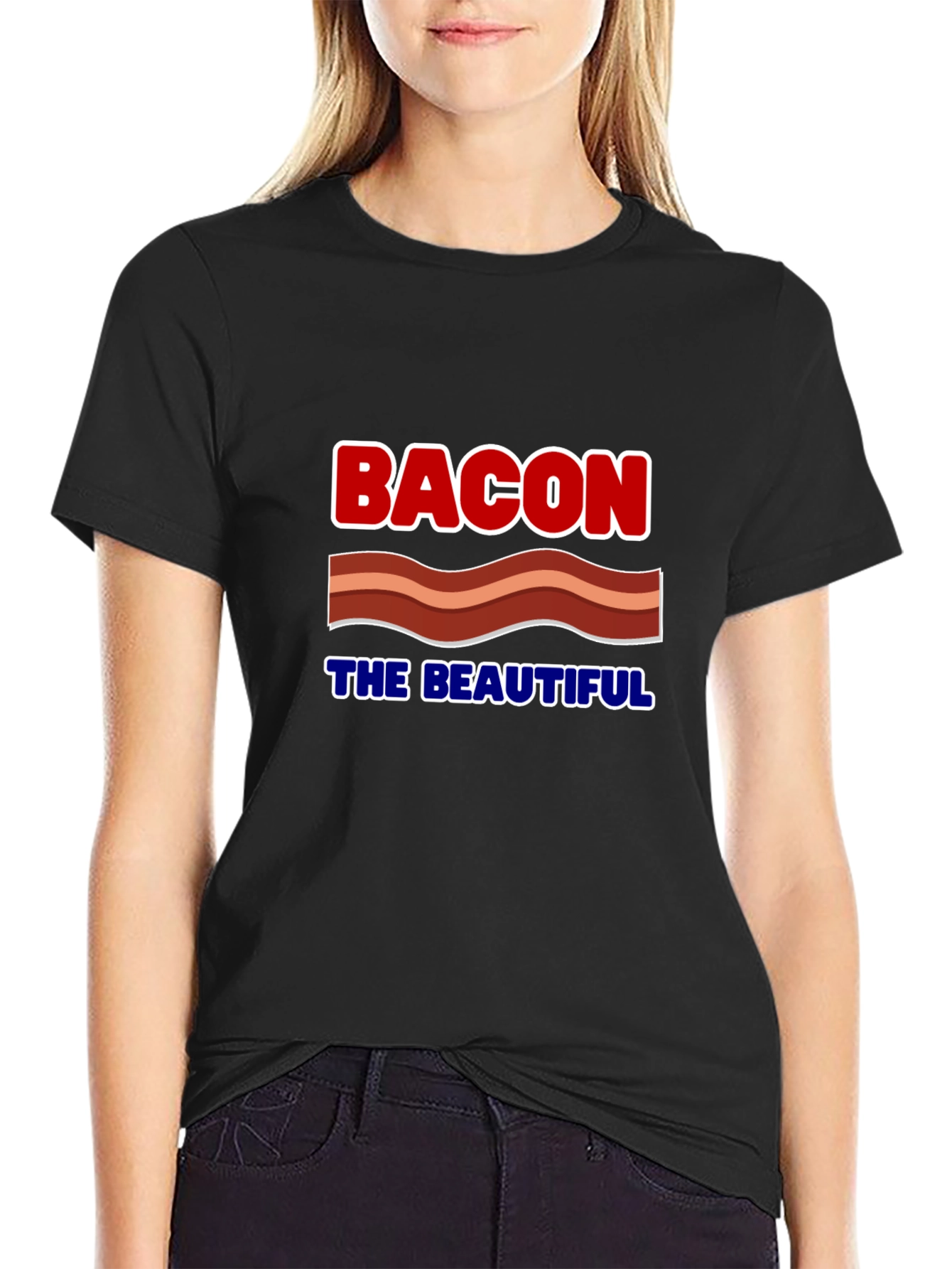 Bacon The Beautiful Graphic Tee - Funny Food Shirt
