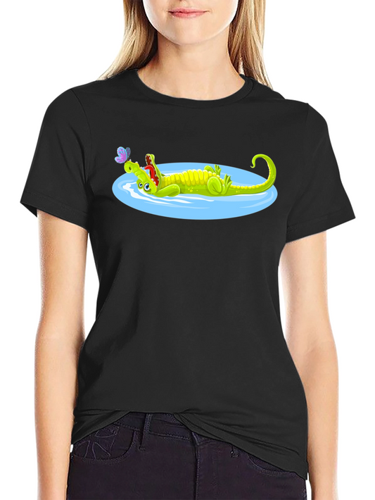 Cartoon Crocodile T-Shirt - Relaxed Graphic Tee