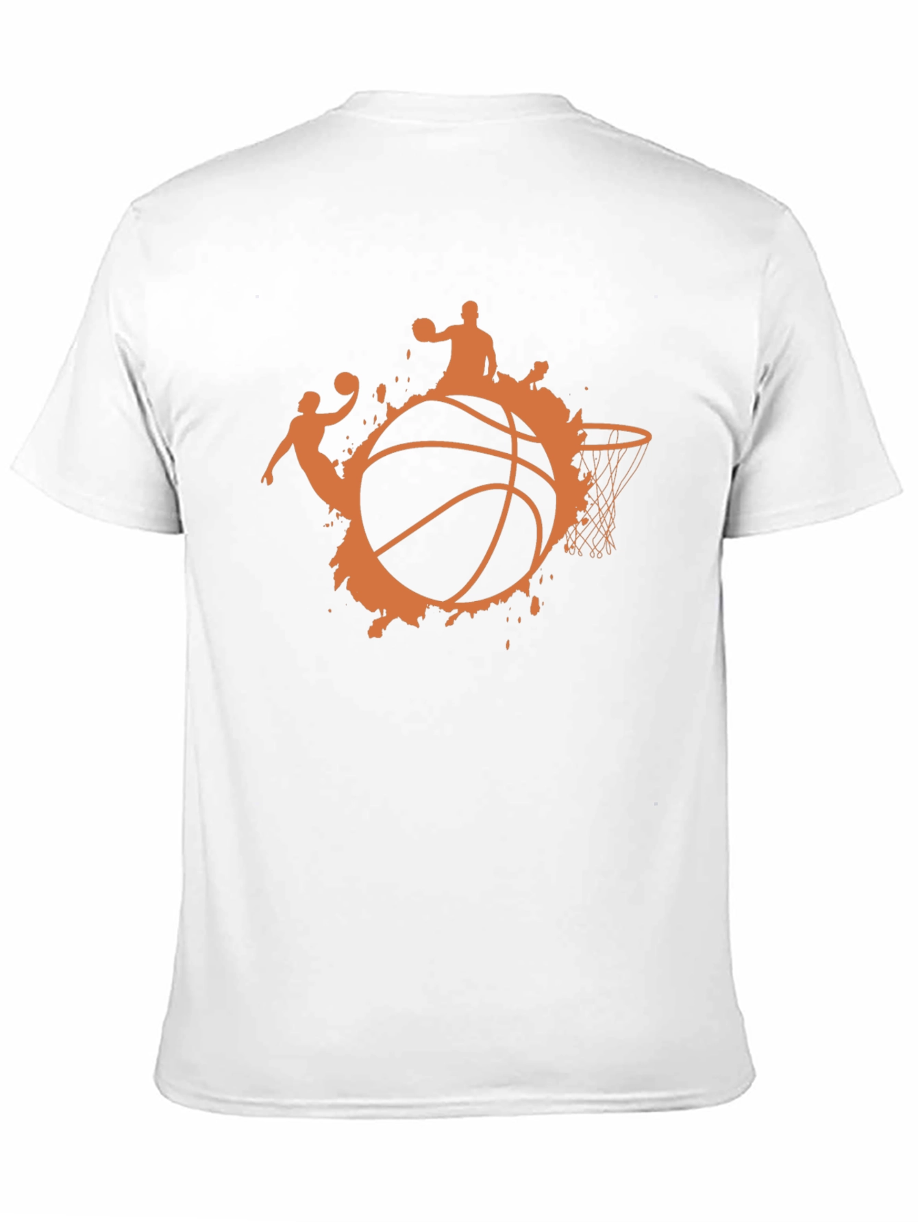 Basketball Graphic Tee - Black Cotton T-Shirt