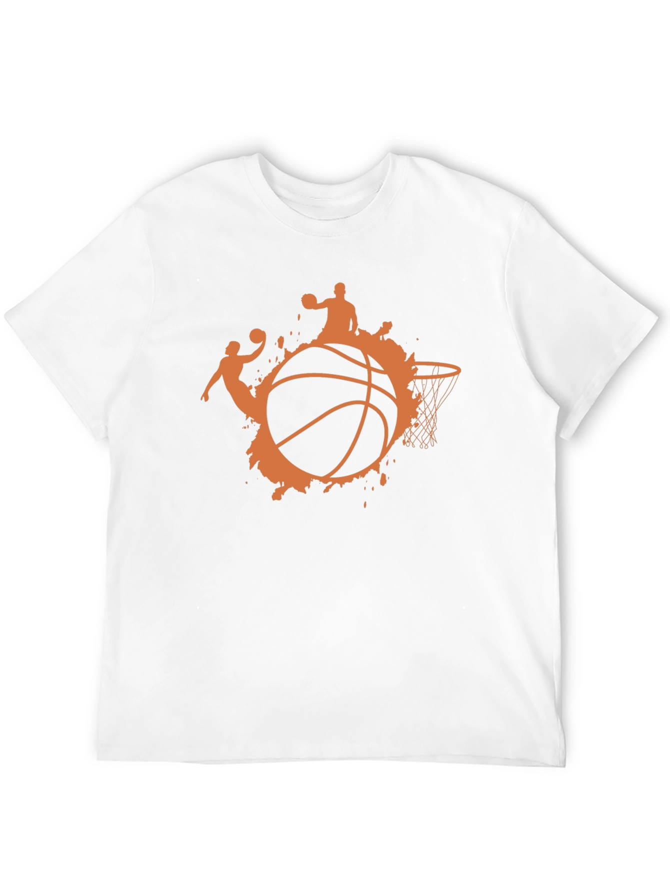 Basketball Graphic Tee - Black Cotton T-Shirt