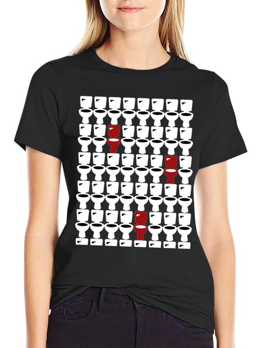 Novelty Toilet Pattern T-Shirt