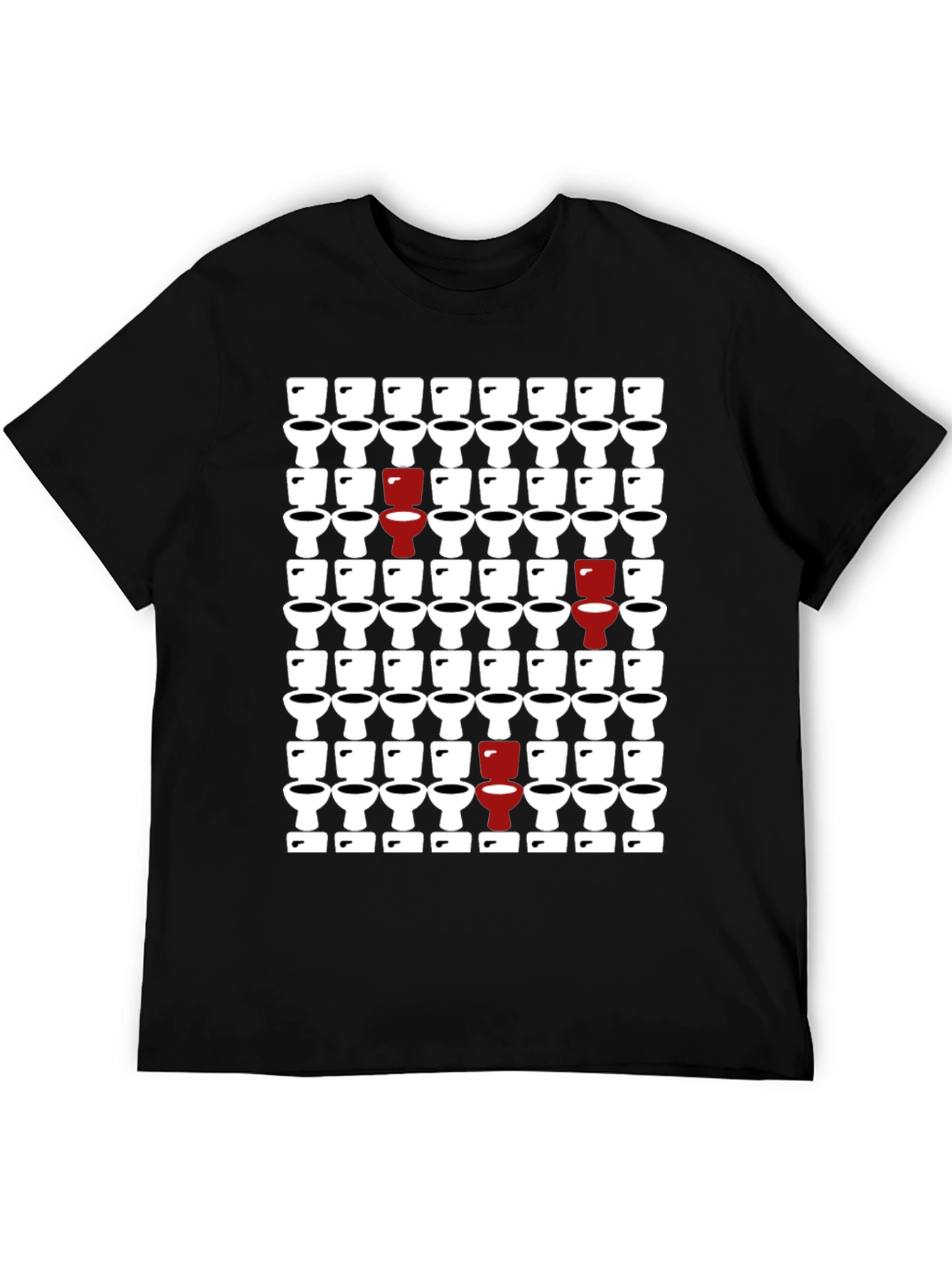 Novelty Toilet Pattern T-Shirt