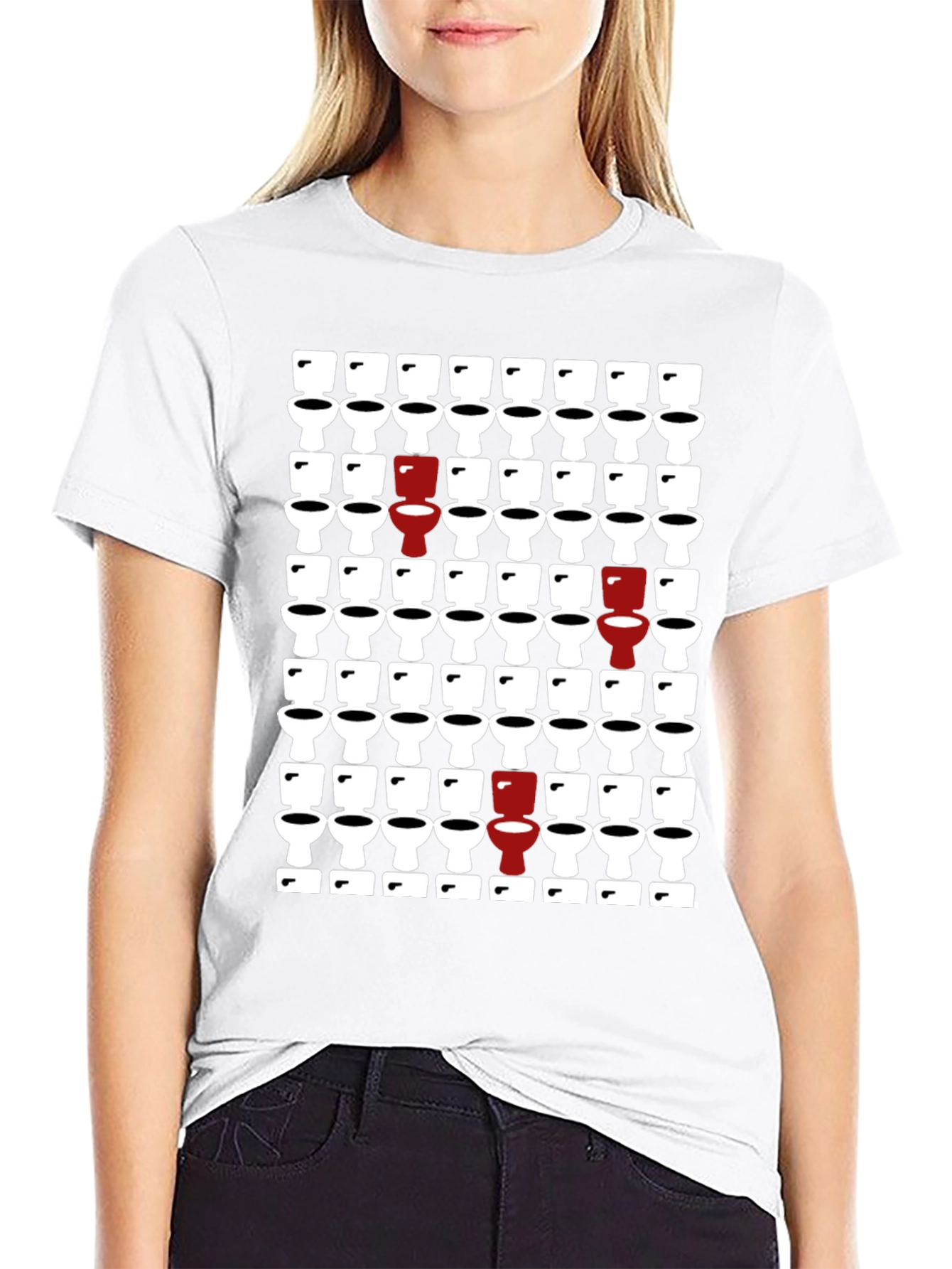 Novelty Toilet Pattern T-Shirt