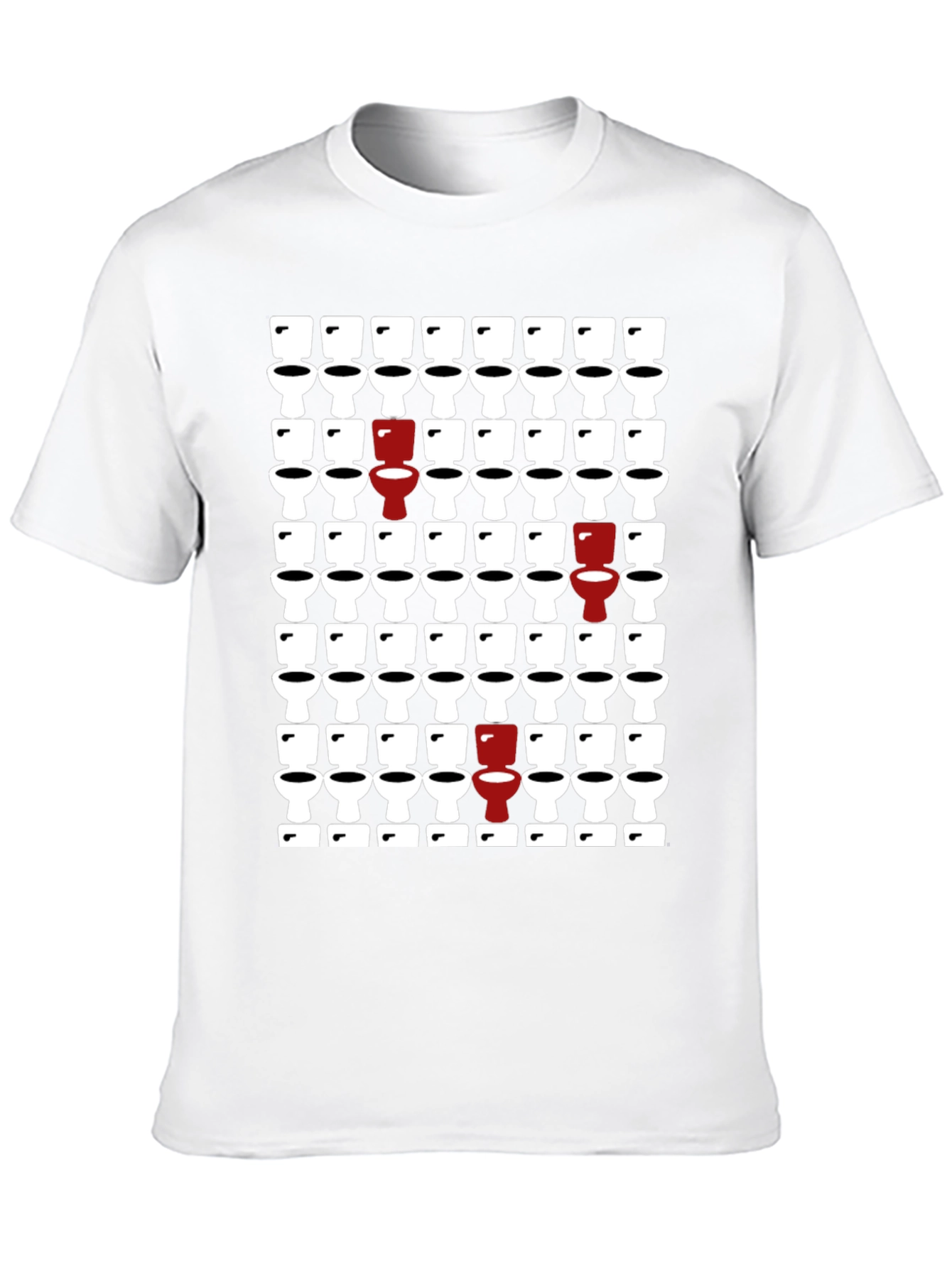 Novelty Toilet Pattern T-Shirt