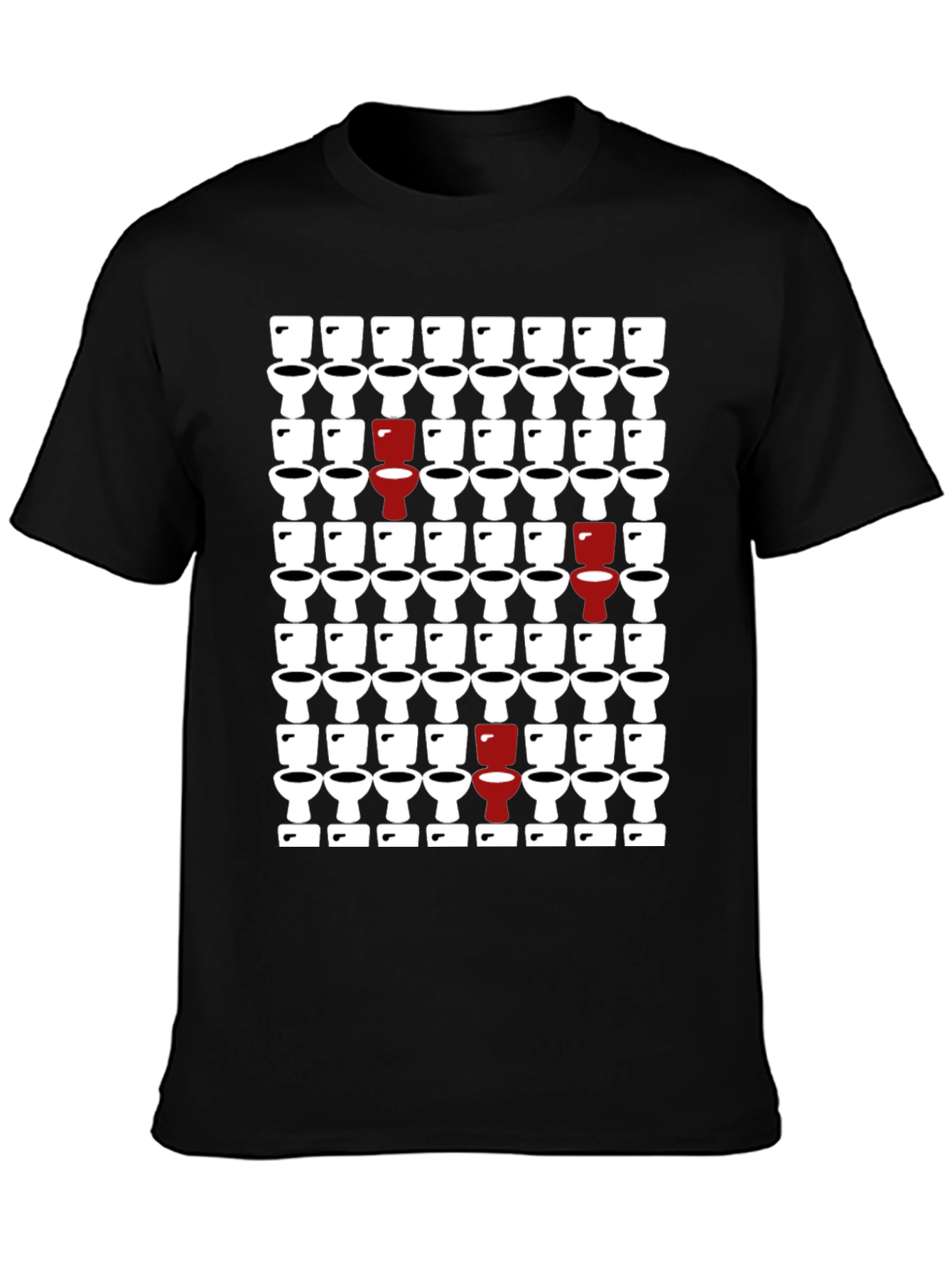 Novelty Toilet Pattern T-Shirt