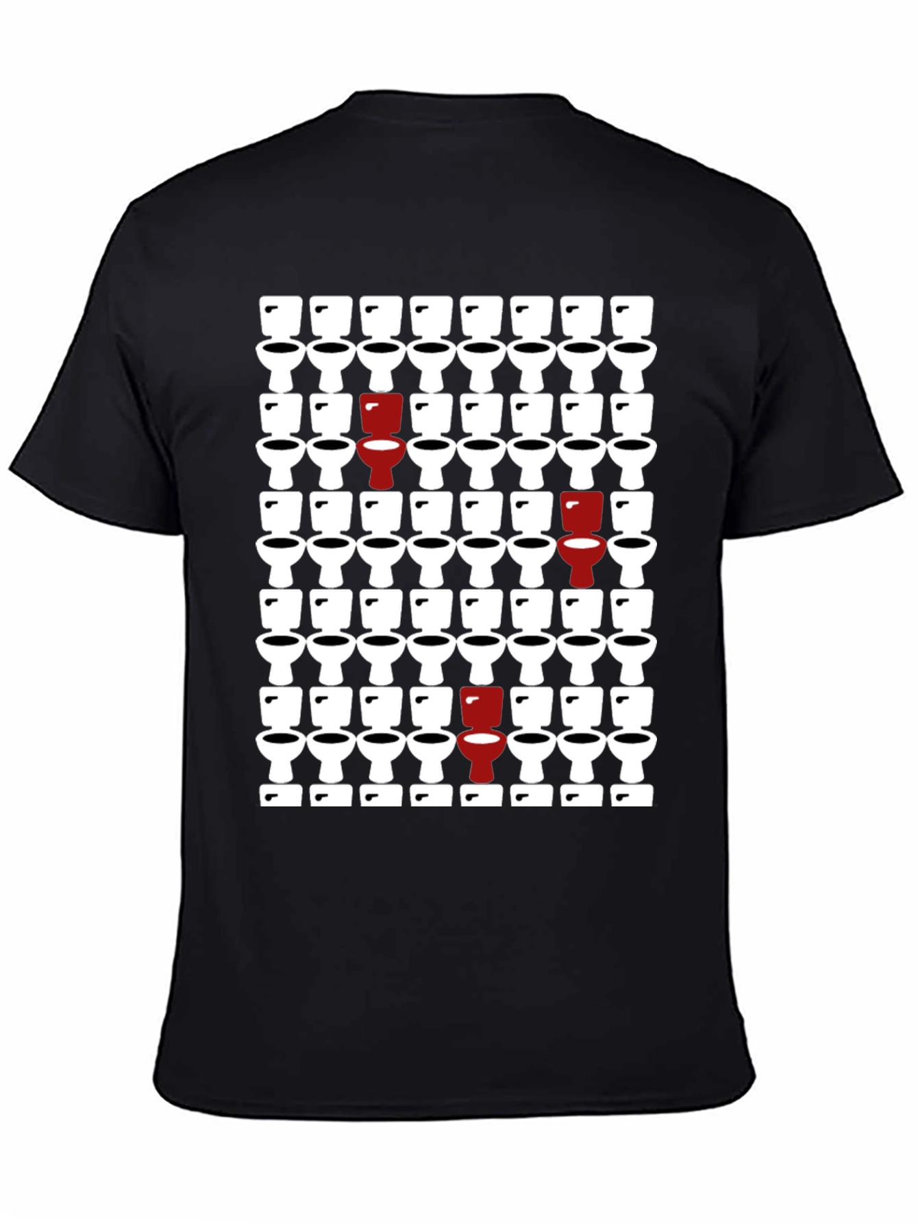 Novelty Toilet Pattern T-Shirt