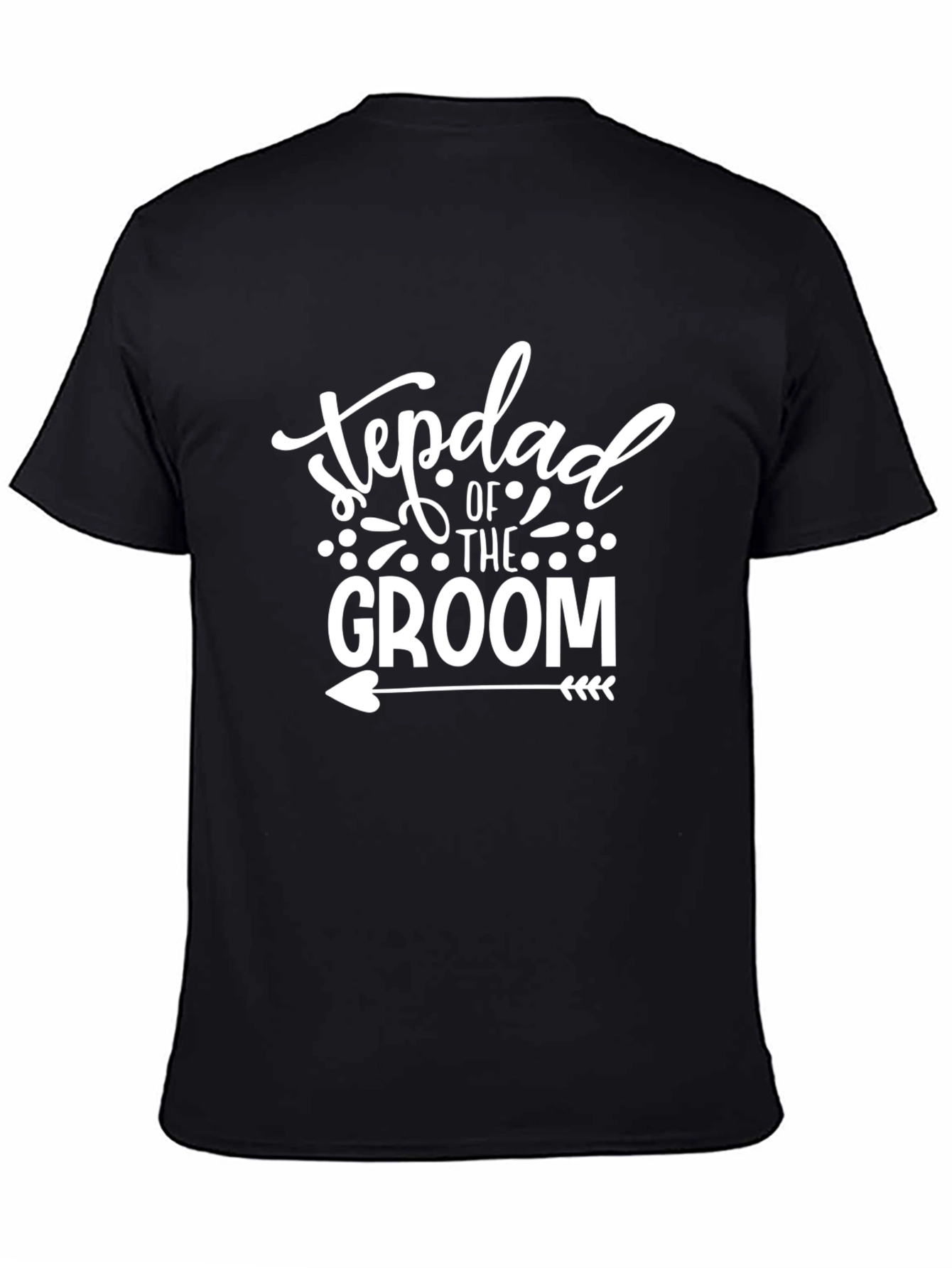 Stepdad of the Groom Black T-Shirt