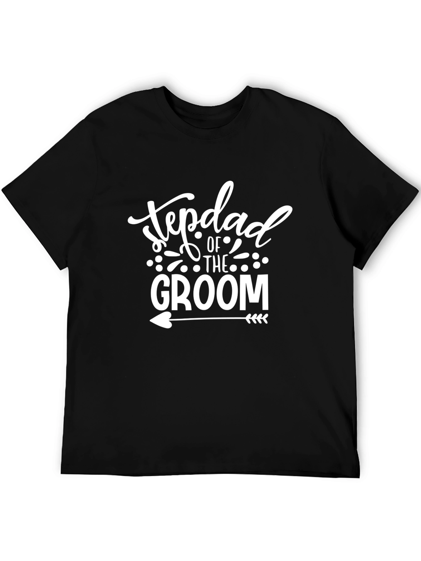 Stepdad of the Groom Black T-Shirt