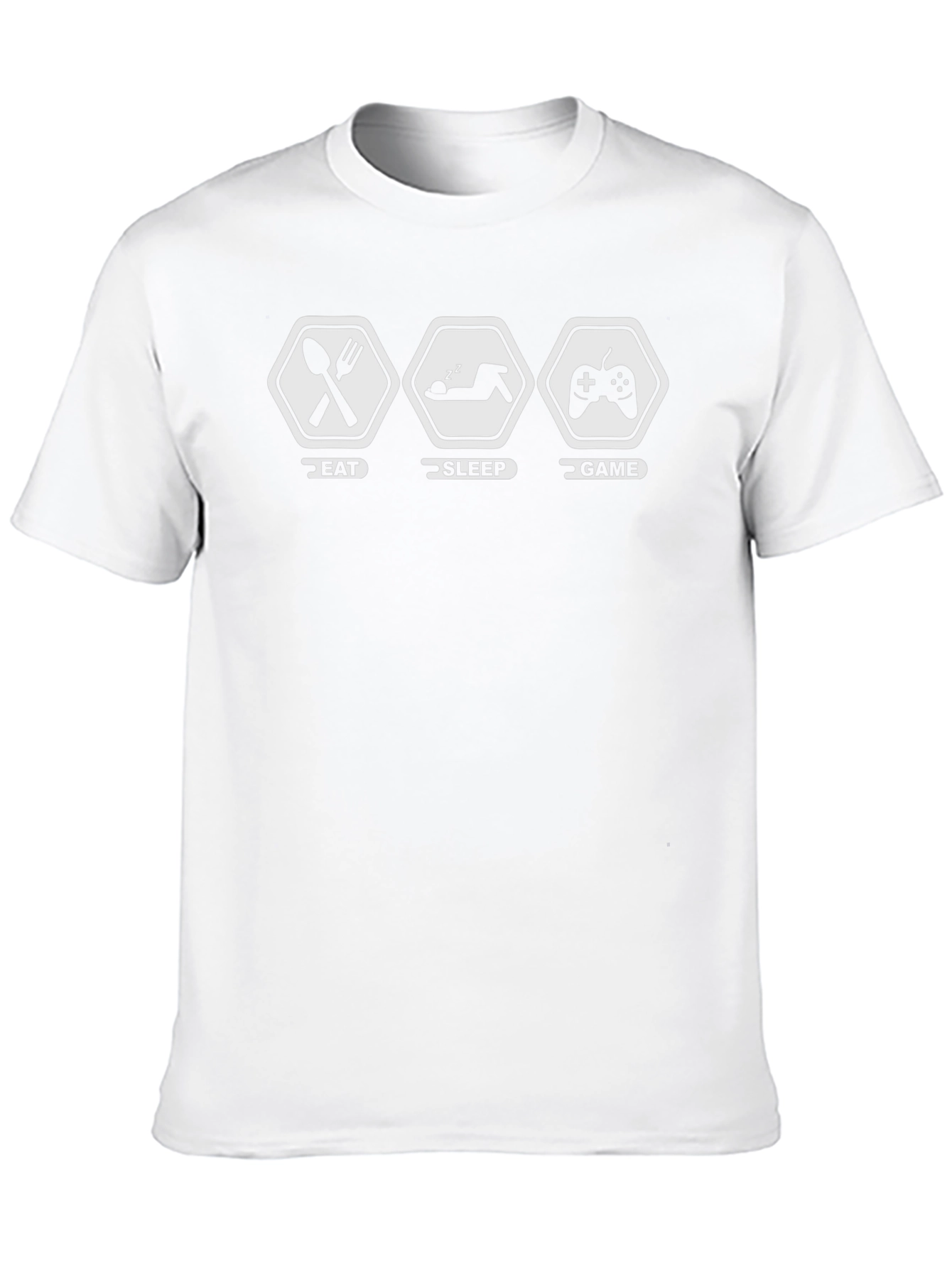 Eat Sleep Game Black Graphic T-Shirt