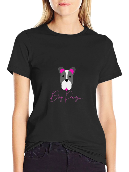 Dog Person Graphic Tee - Black