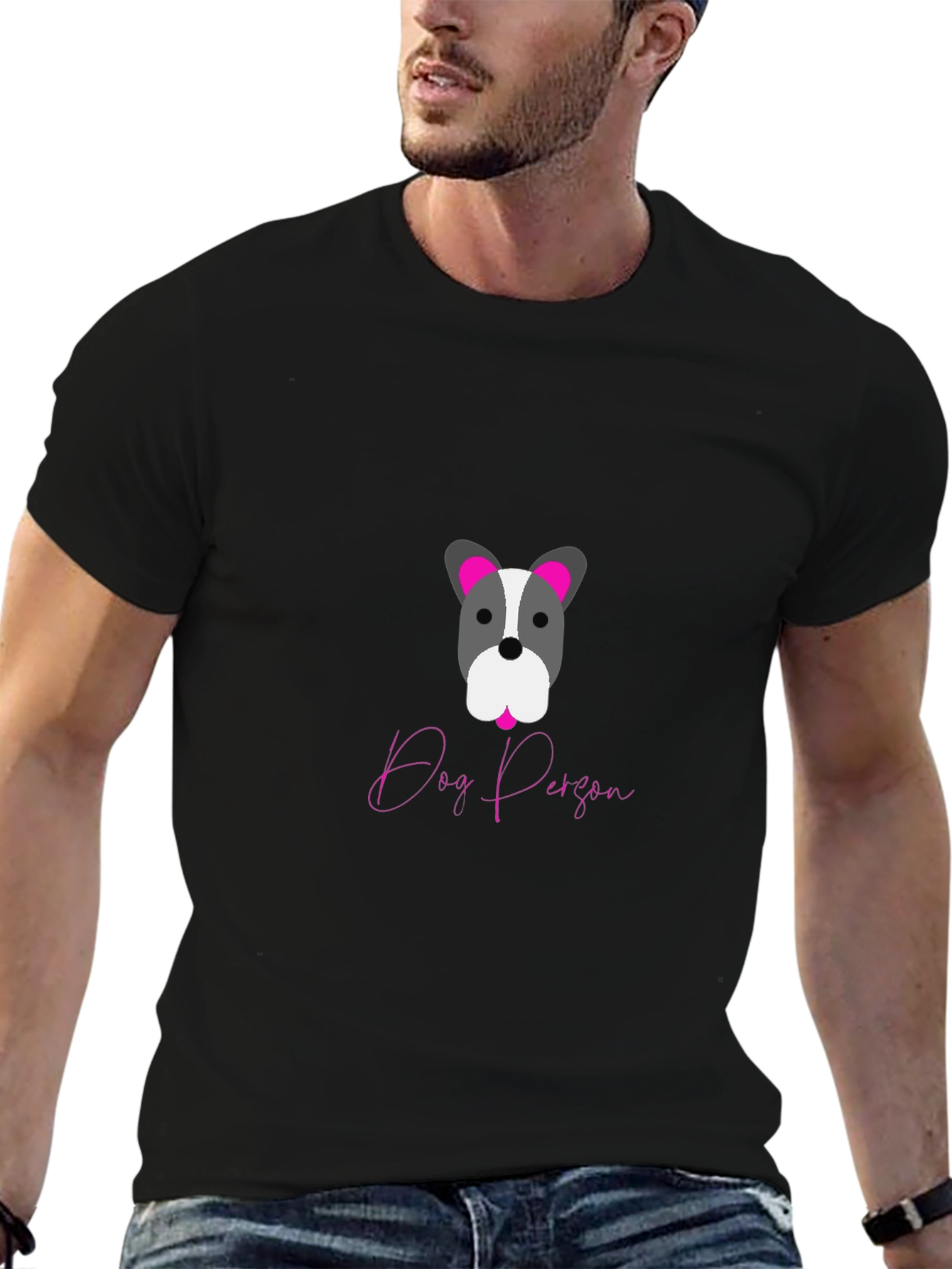 Dog Person Graphic Tee - Black