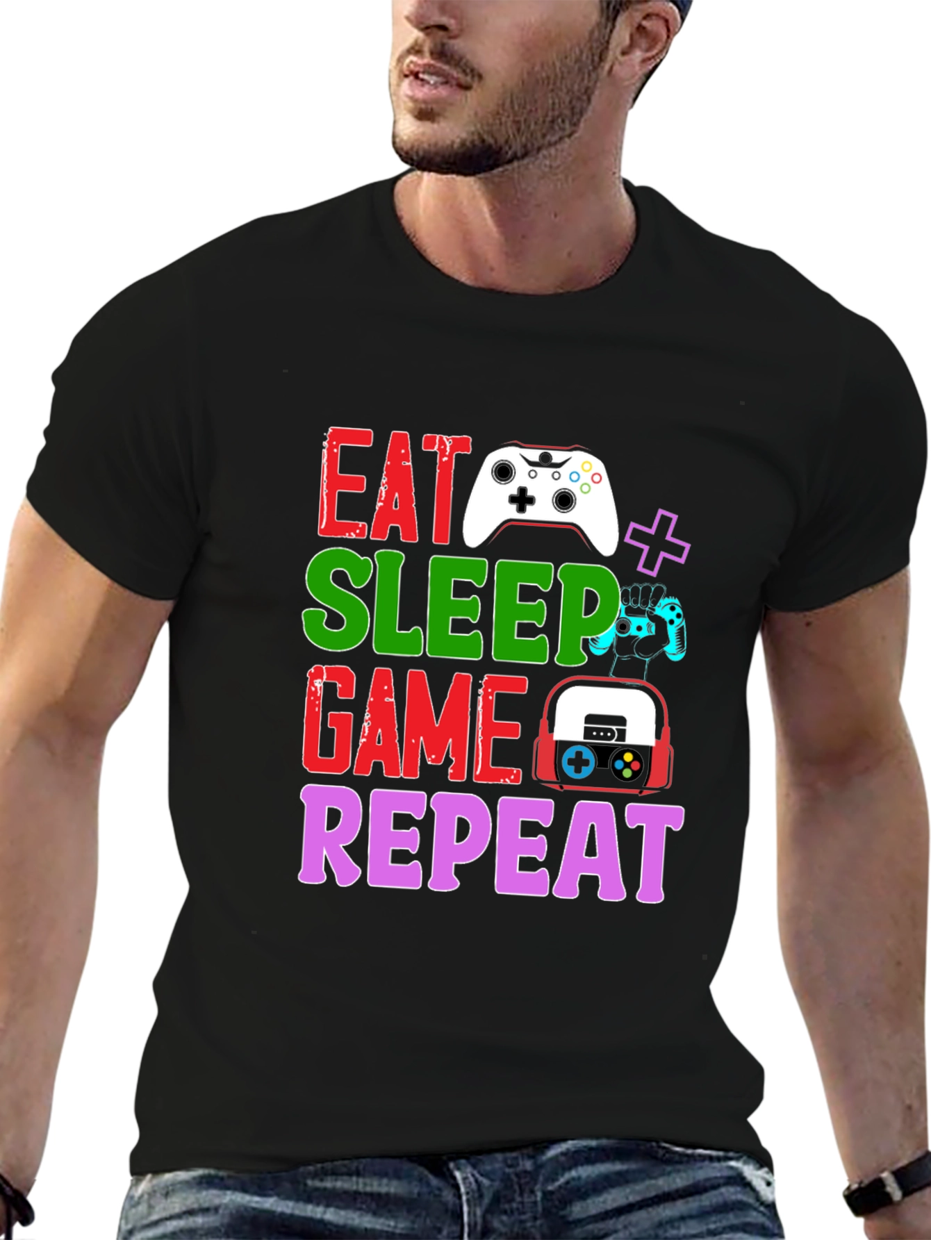 Eat Sleep Game Repeat T-Shirt
