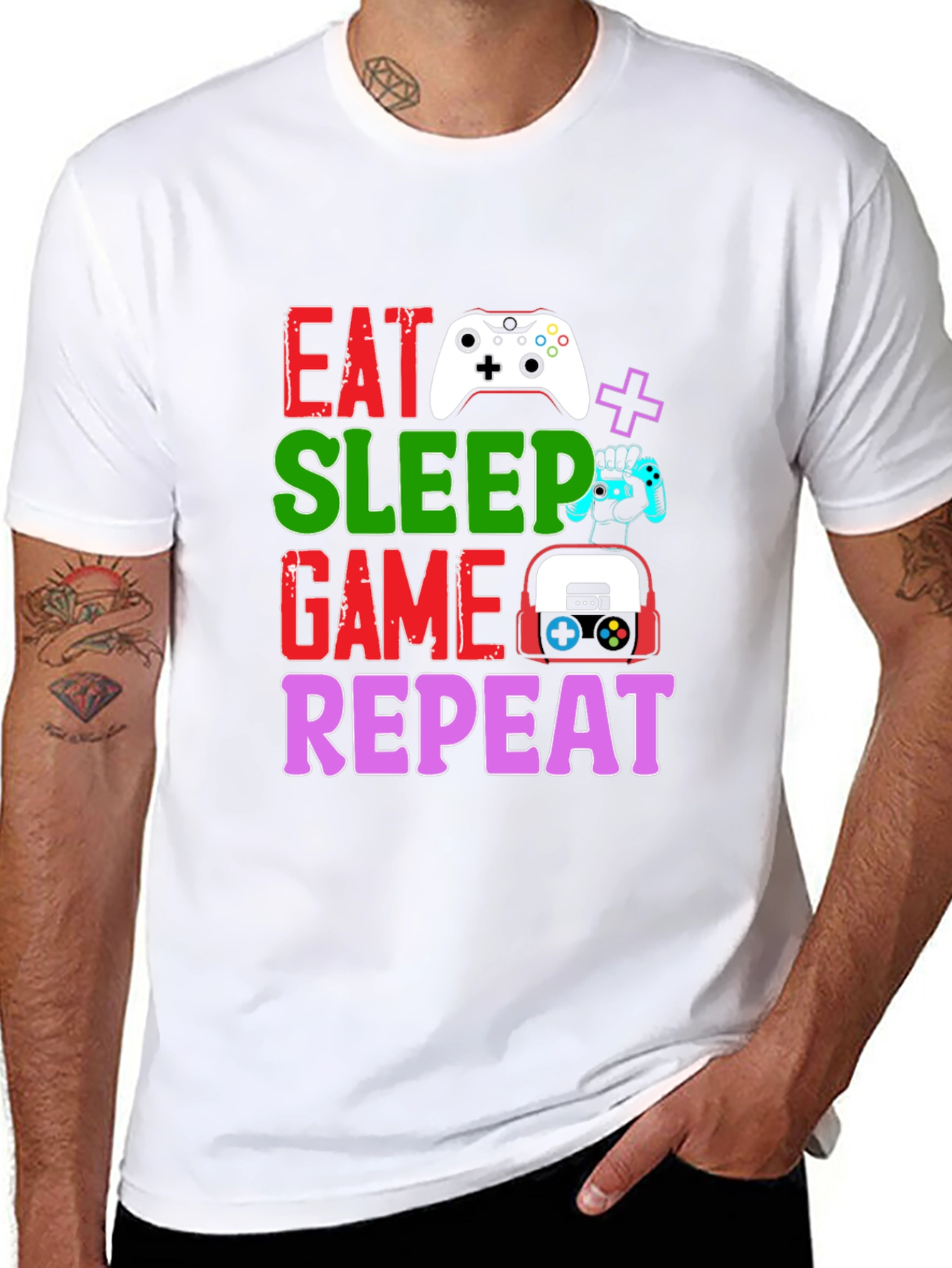 Eat Sleep Game Repeat T-Shirt