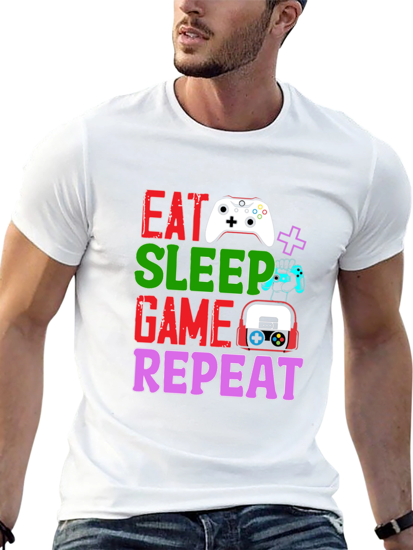 Eat Sleep Game Repeat T-Shirt