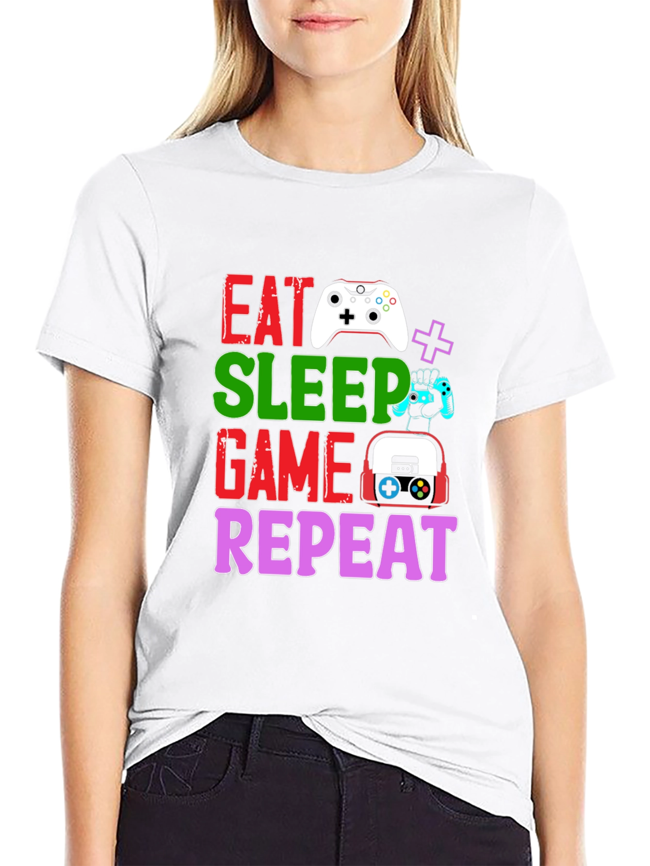 Eat Sleep Game Repeat T-Shirt