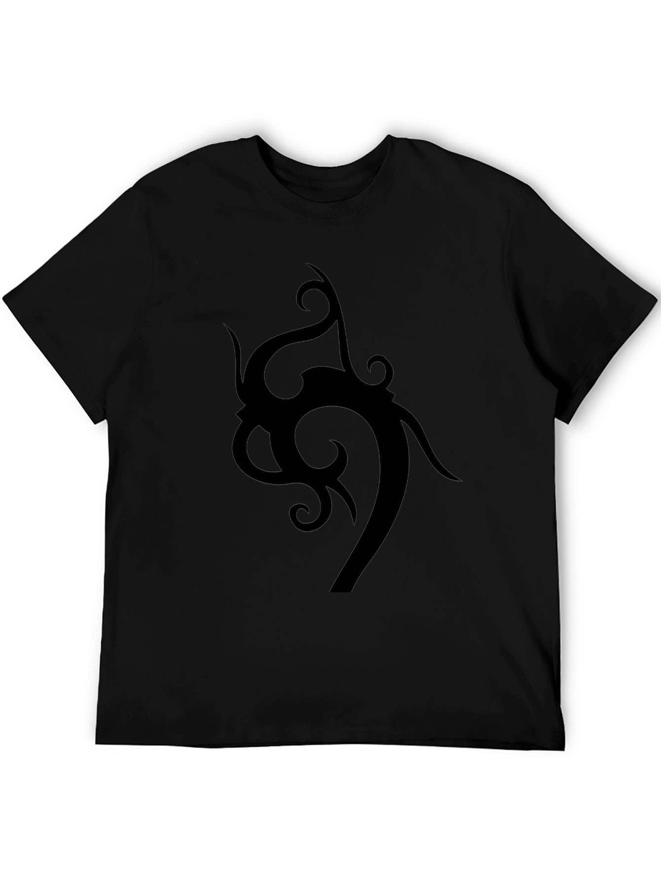 Tribal Design Black T-Shirt - Stylish Mens Tee