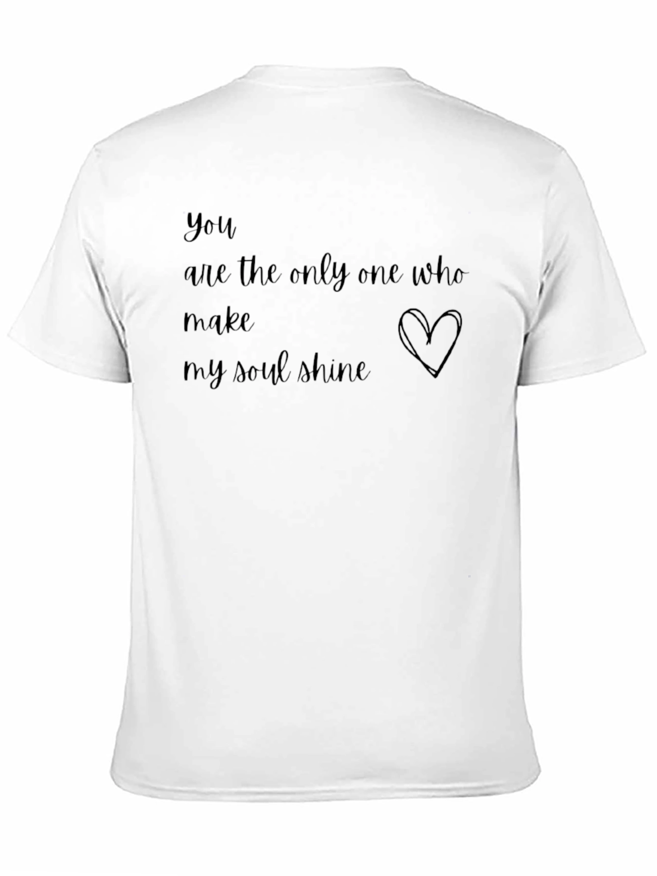 Romantic You Shine Graphic Black T-Shirt