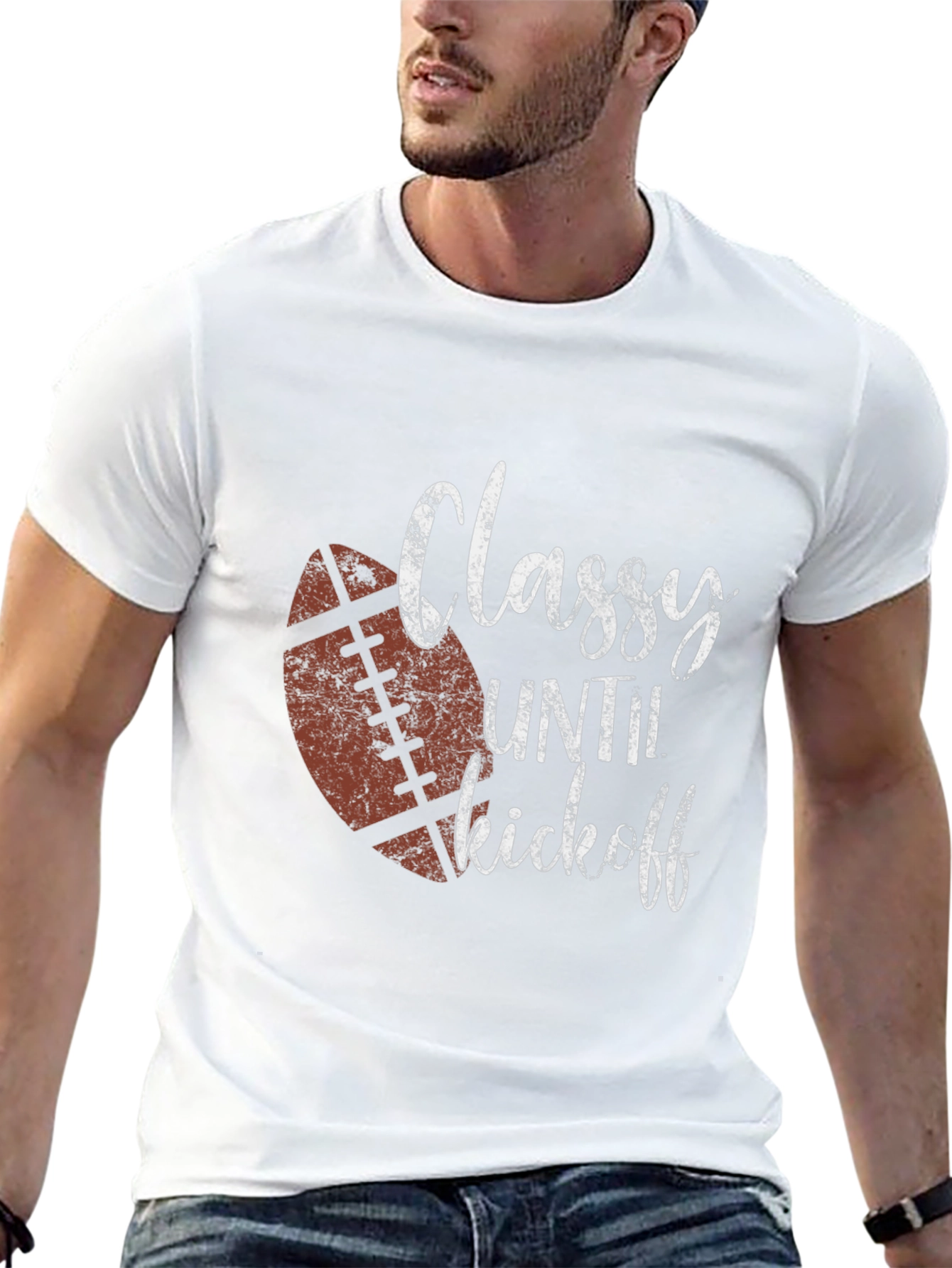 Classy Until Kickoff Football T-Shirt