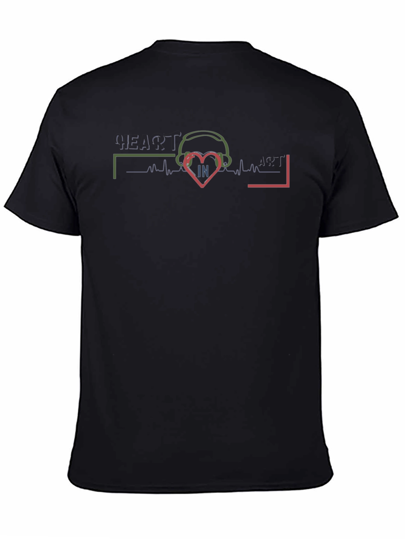 Heart in Art Black Graphic T-Shirt