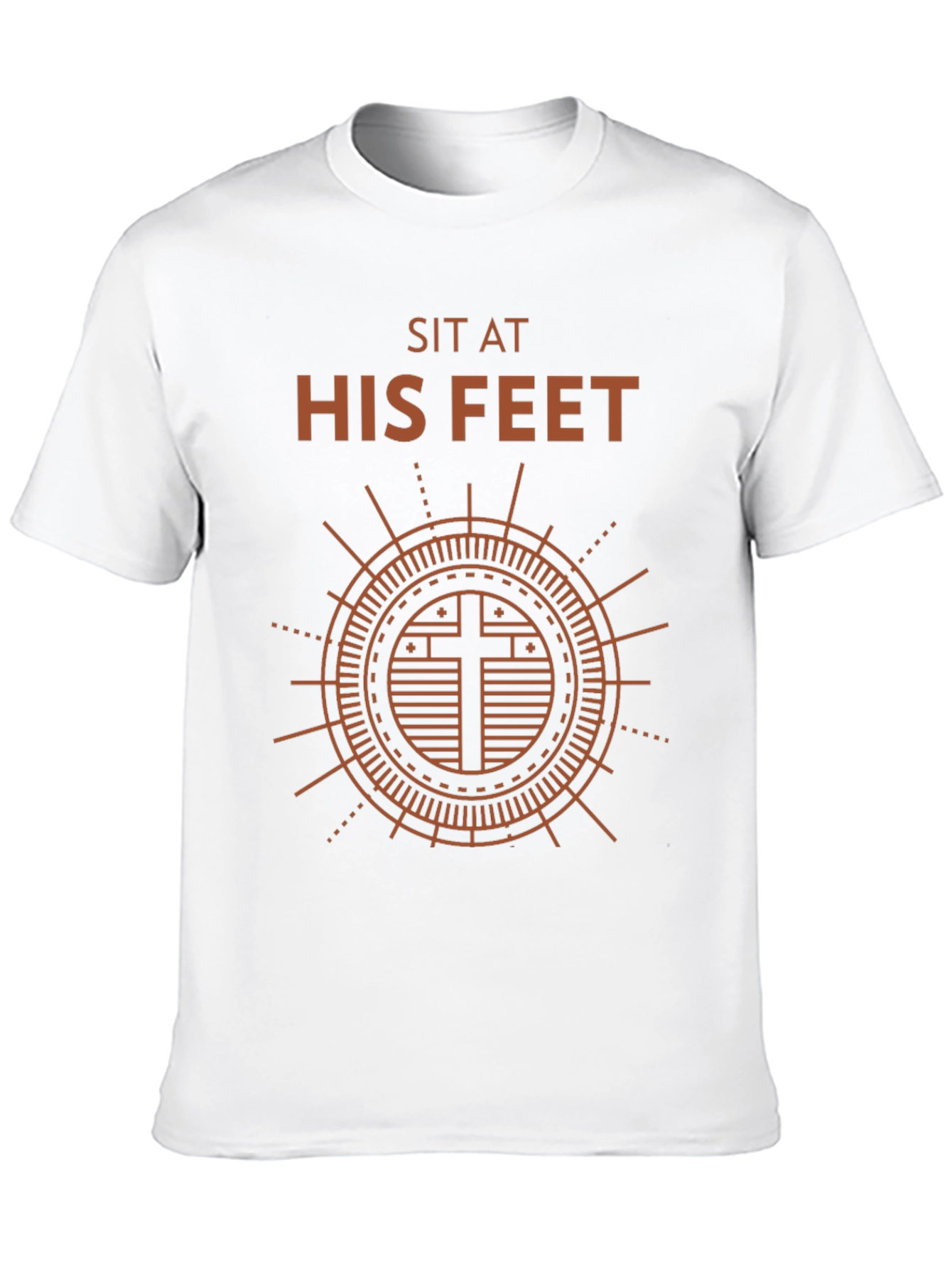 Sit at His Feet Graphic Tee - Religious Shirt