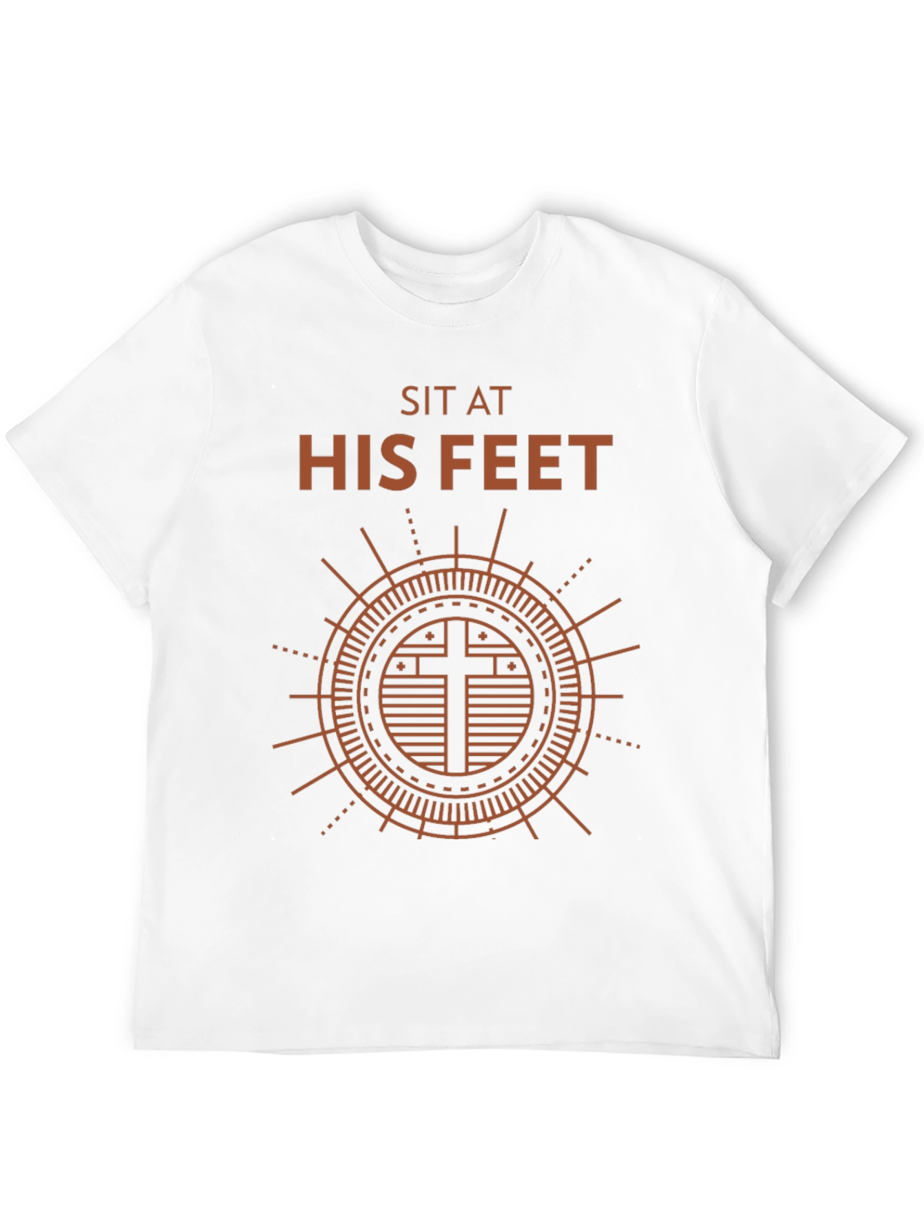 Sit at His Feet Graphic Tee - Religious Shirt