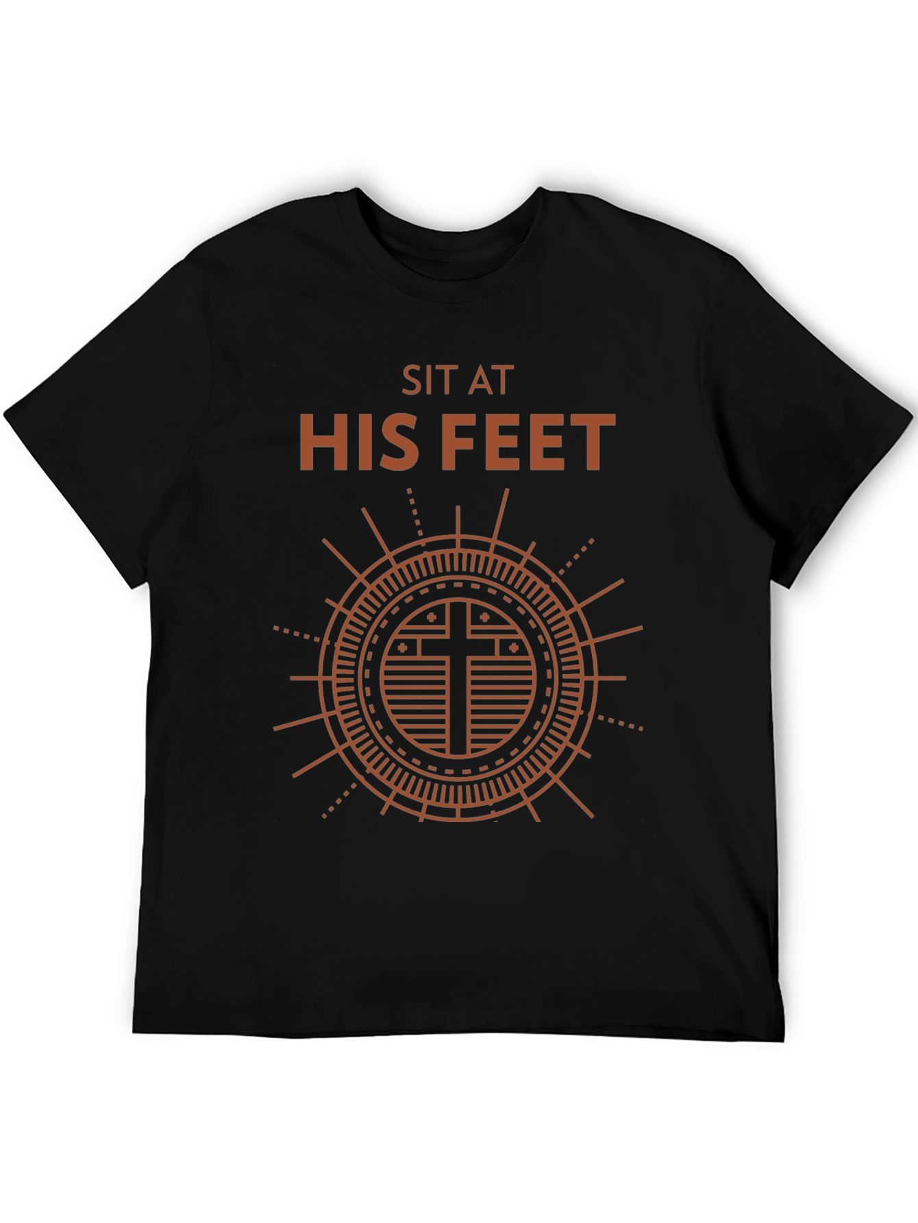 Sit at His Feet Graphic Tee - Religious Shirt
