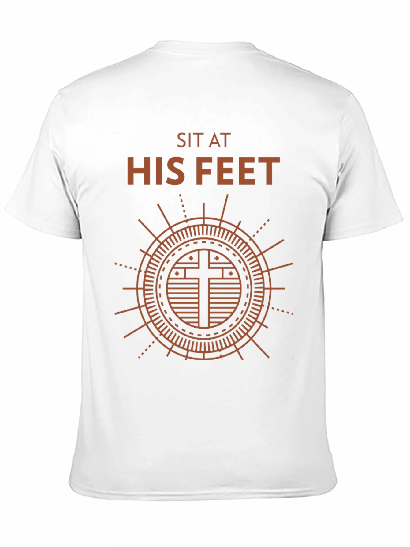 Sit at His Feet Graphic Tee - Religious Shirt