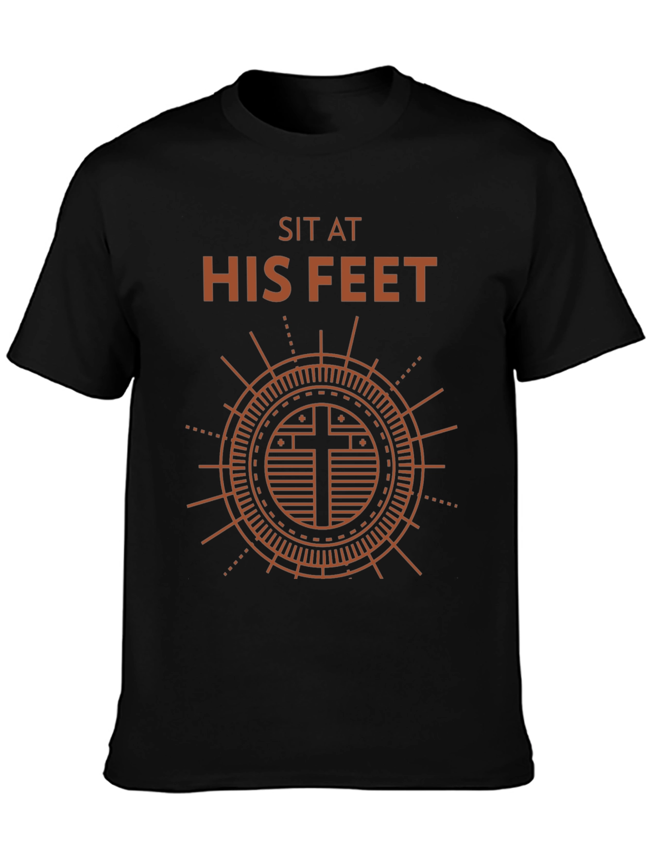 Sit at His Feet Graphic Tee - Religious Shirt