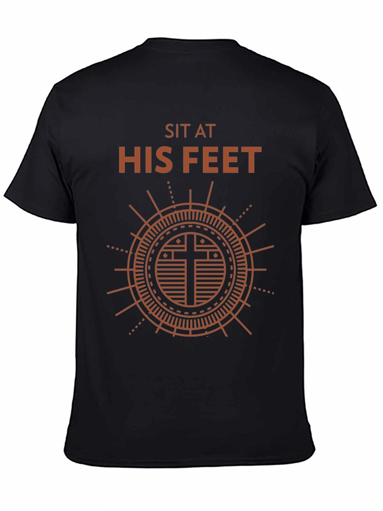 Sit at His Feet Graphic Tee - Religious Shirt
