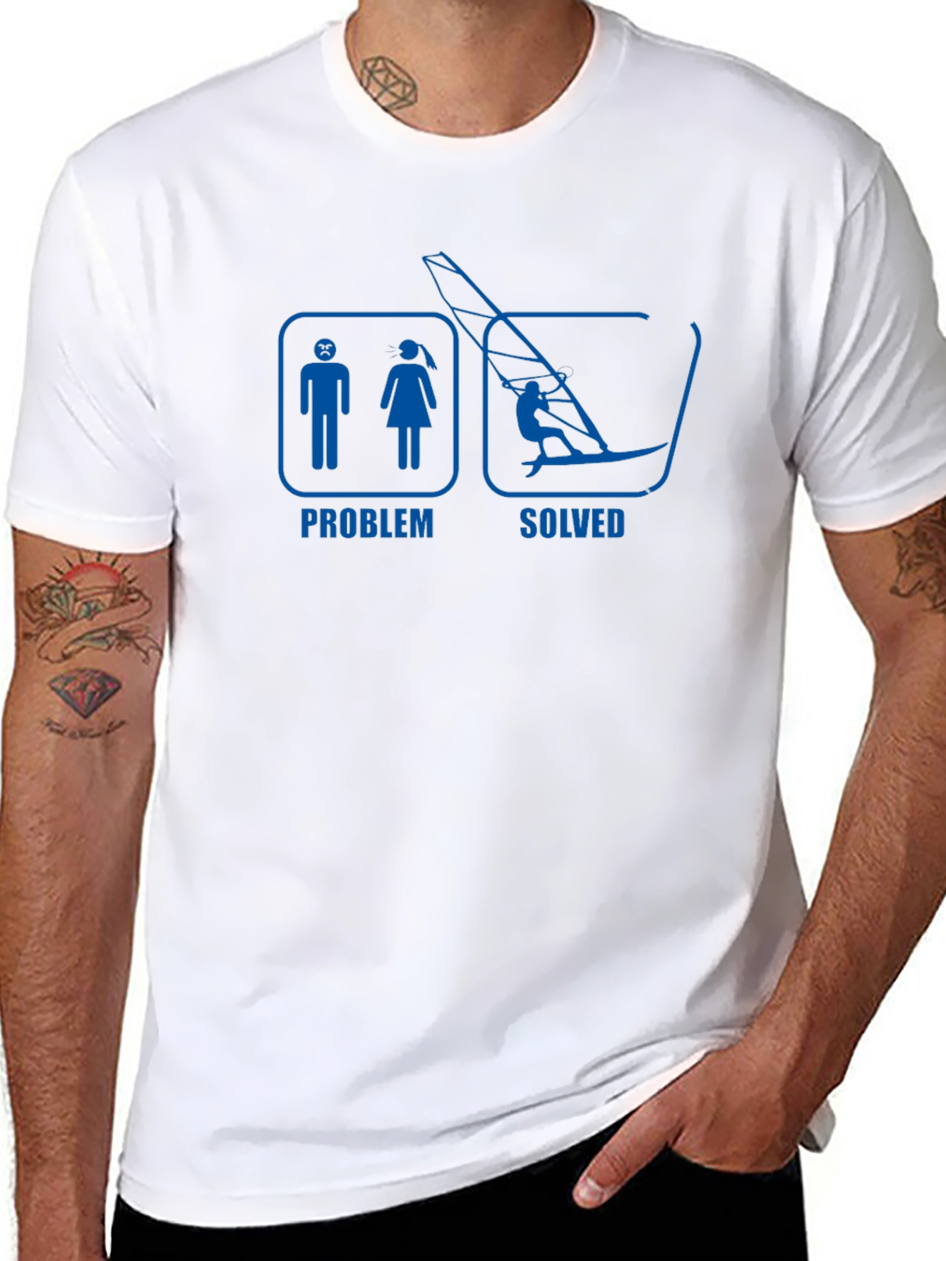 Windsurfing Problem Solved Graphic Tee