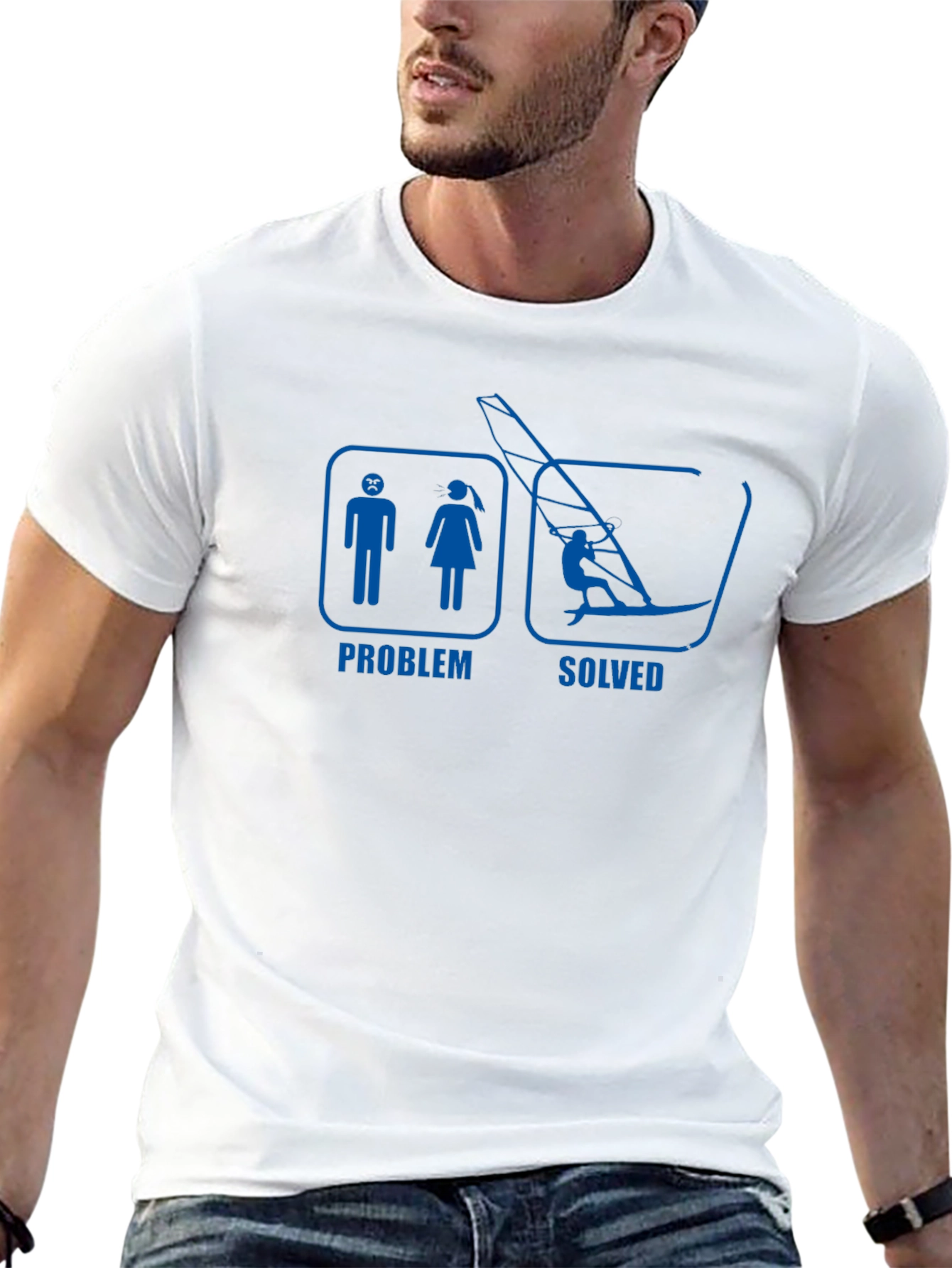 Windsurfing Problem Solved Graphic Tee