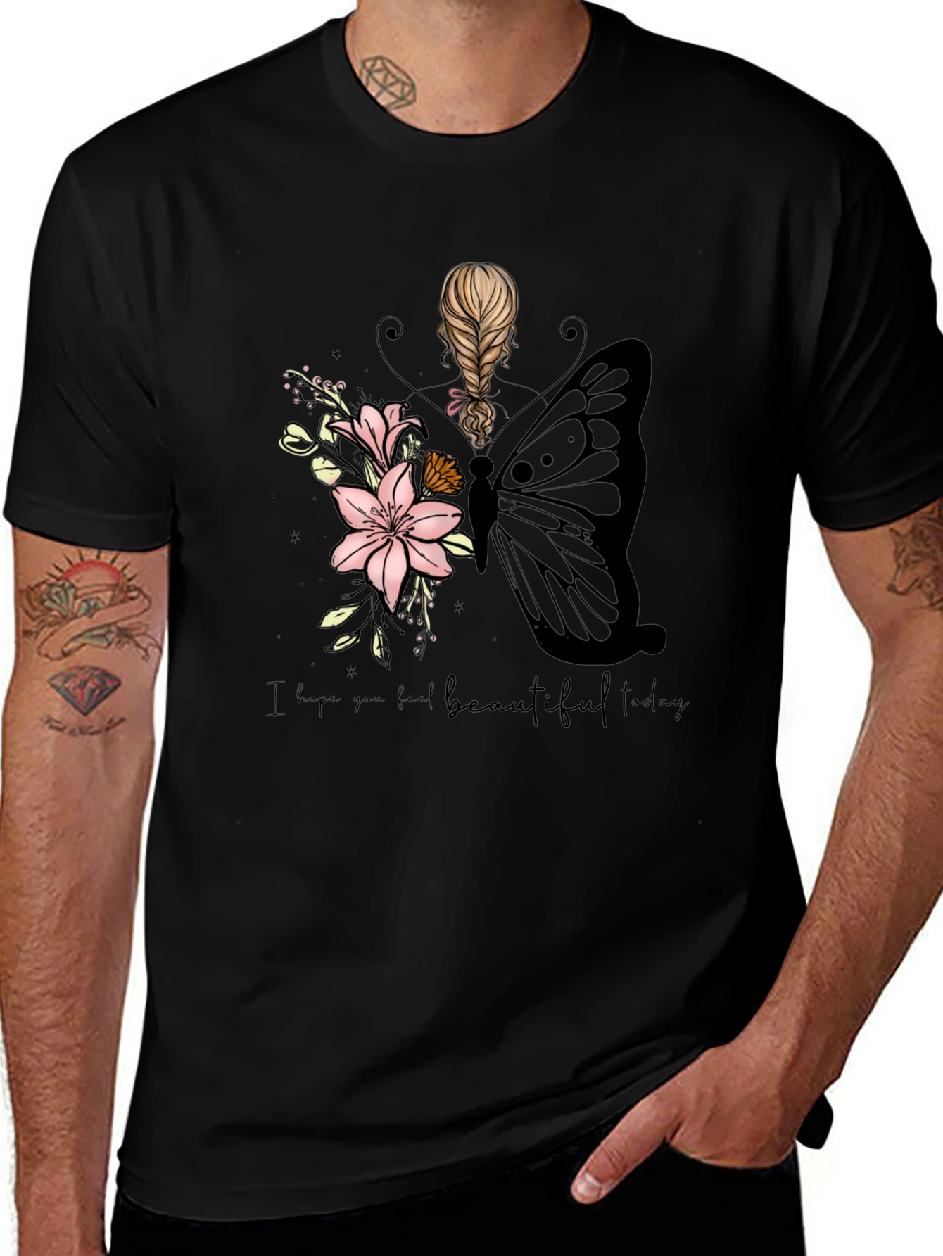 Beautiful Today Black Graphic T-Shirt