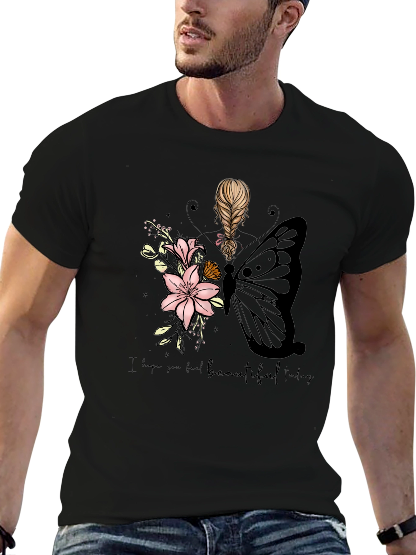 Beautiful Today Black Graphic T-Shirt