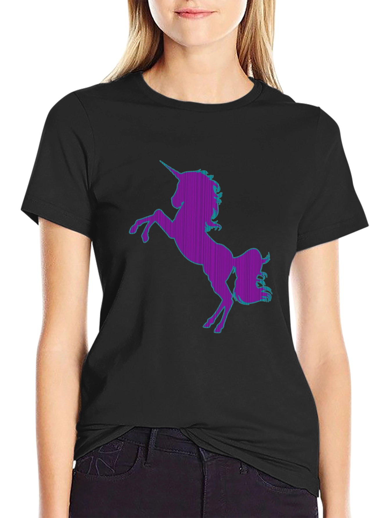 Unicorn Graphic T-Shirt - Black