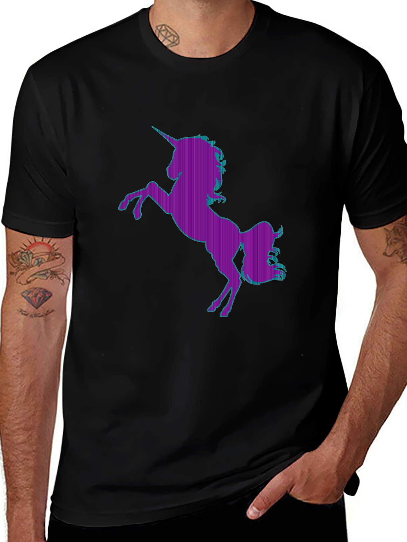 Unicorn Graphic T-Shirt - Black