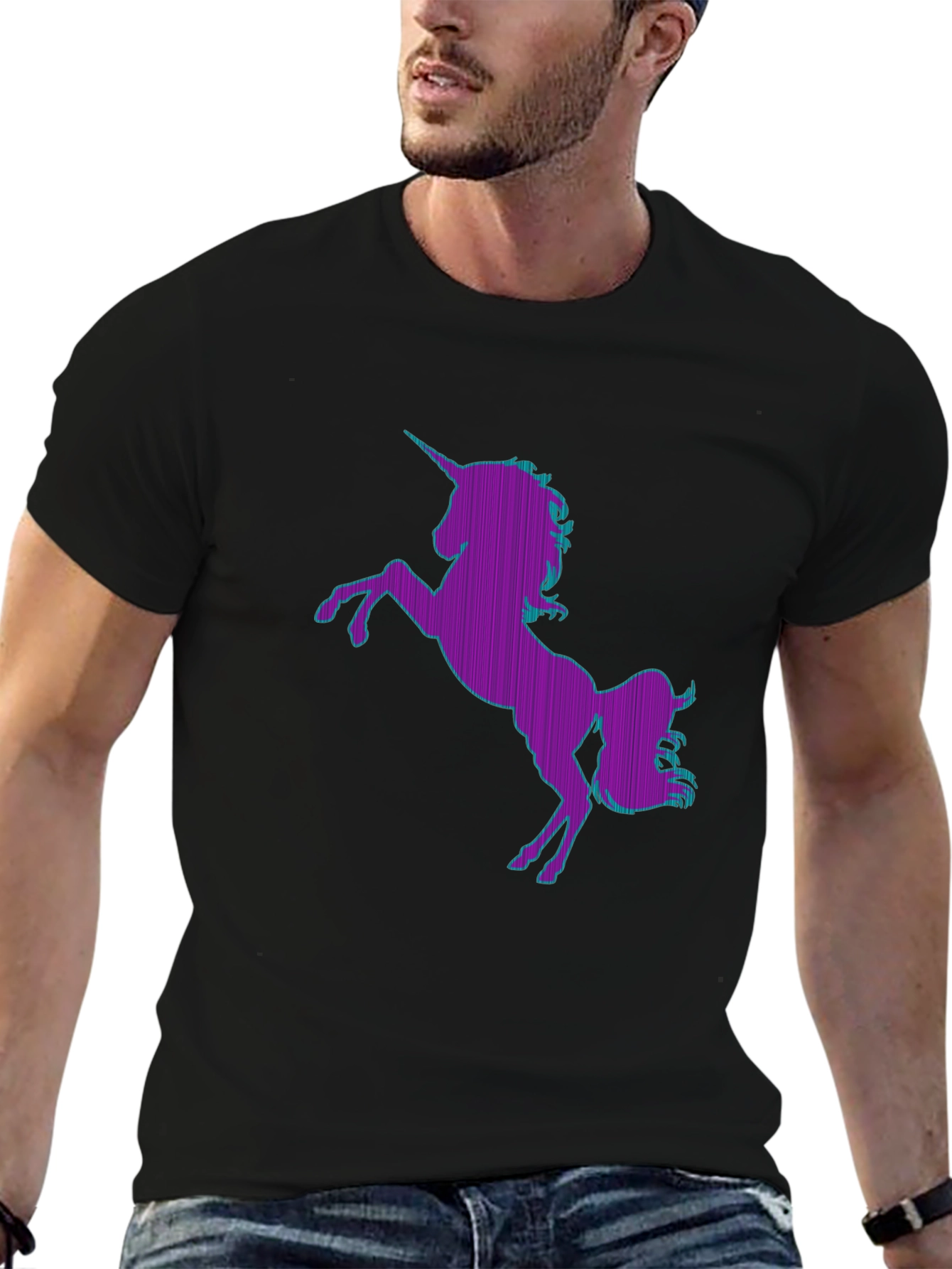 Unicorn Graphic T-Shirt - Black