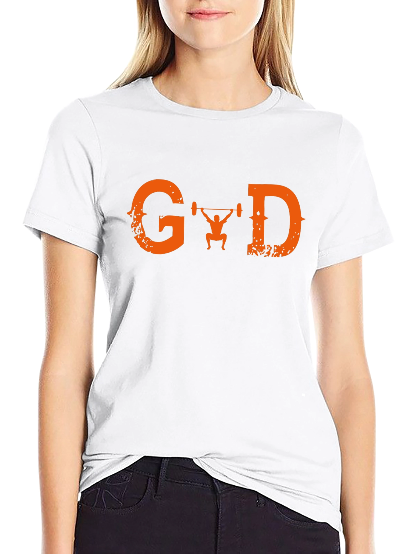 Graphic T-Shirt - Orange G Lifting D Design